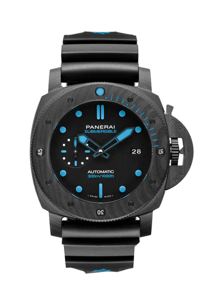 Panerai Luminor Submersible Automatic Men's Watch - 42mm Black Dial, Stainless Steel Case, Water Resistant Luxury Dive Watch for Professional Scuba Diving & Everyday Wear