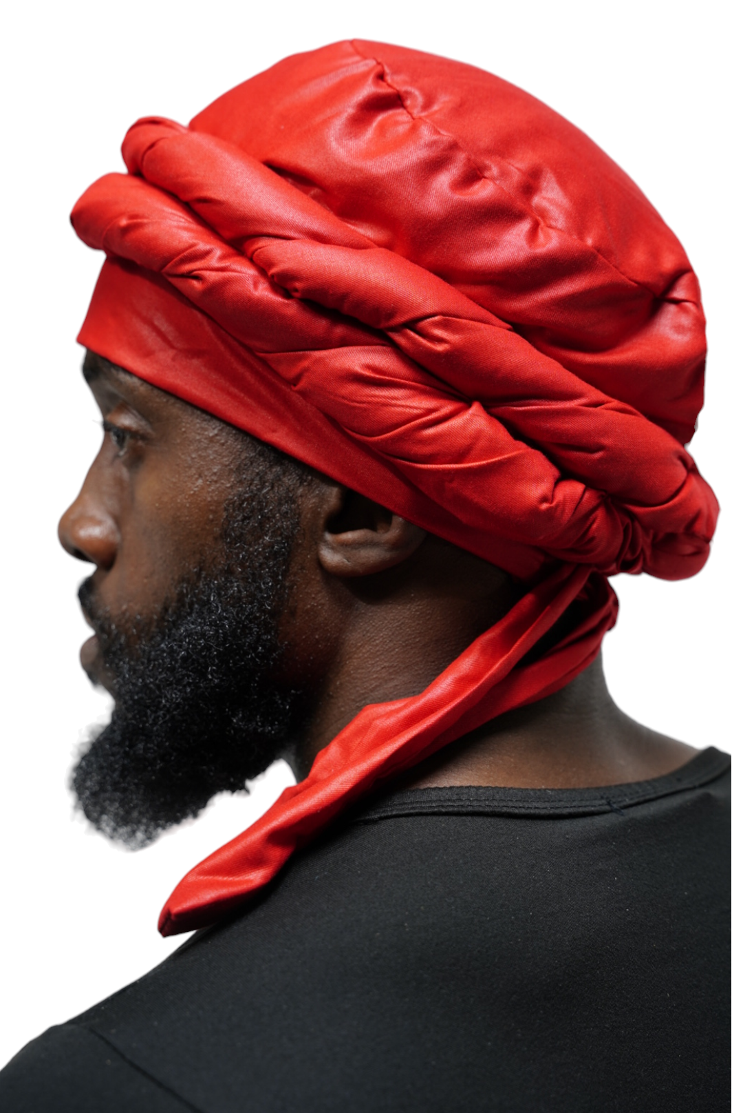 Dupsie's Zuberi Pre-Wrapped Red Turban DPH4097PT1 – Stylish Headwrap for Women, Perfect for Weddings, Parties & Cultural Events