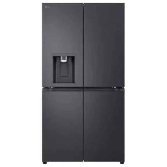 LG 638L French Door Refrigerator with Smart Cooling System - Matte Black Finish | Energy Efficient Large Capacity Fridge for Modern Kitchen & Family Use