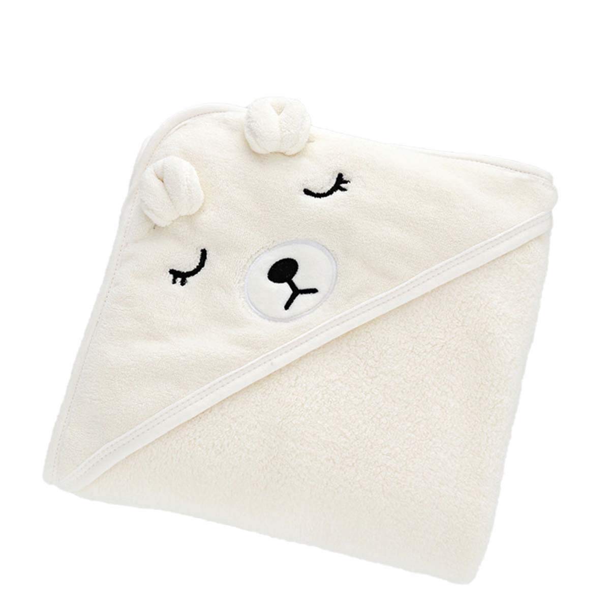 Newborn Unisex Baby Cotton Flannel Receiving Blankets - Soft & Warm Hooded Swaddle for Infant Boys & Girls | Perfect for Swaddling, Nursing & Stroller Outings