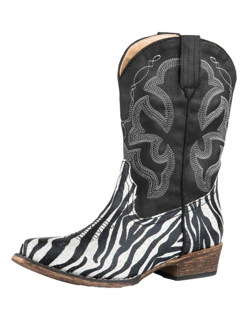 ROPER Girls' Riley Zebra Sneakers - Lightweight Comfortable Walking Shoes for Toddler & Little Kids - Perfect for School, Playground & Everyday Wear