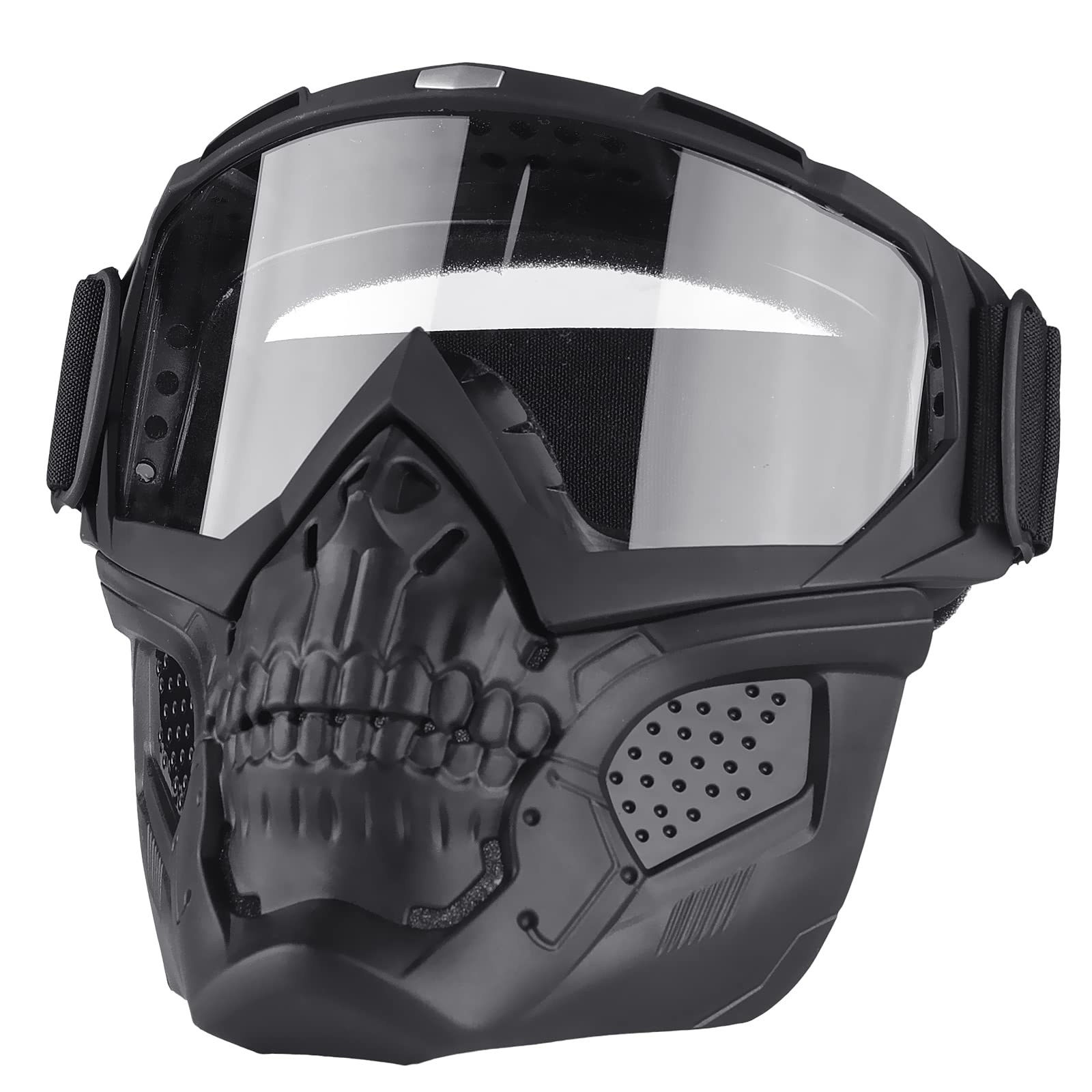 VPZenar Full Face Airsoft Mask with Detachable Goggles - Tactical Military Paintball Mask Compatible with Helmets - Perfect for Airsoft Battles, Paintball Games & Tactical Training