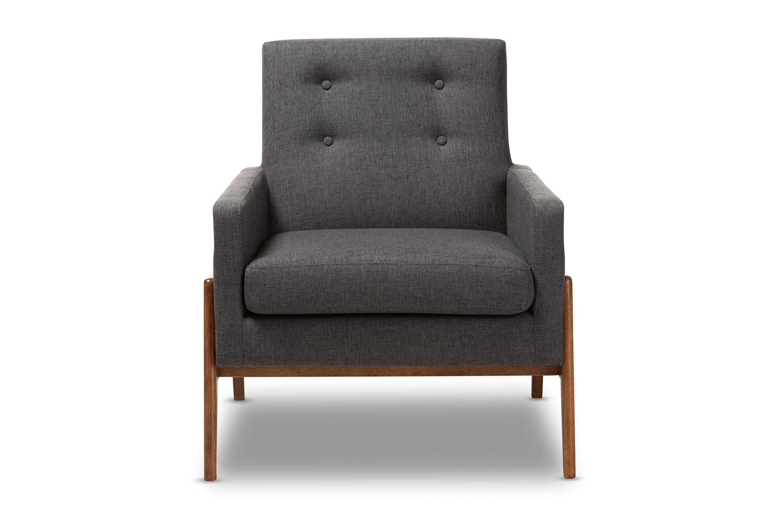Baxton Studio Modern Office Chair - Ergonomic Desk Chair with Adjustable Height, Dark Grey - Perfect for Home Office, Gaming, and Workspace