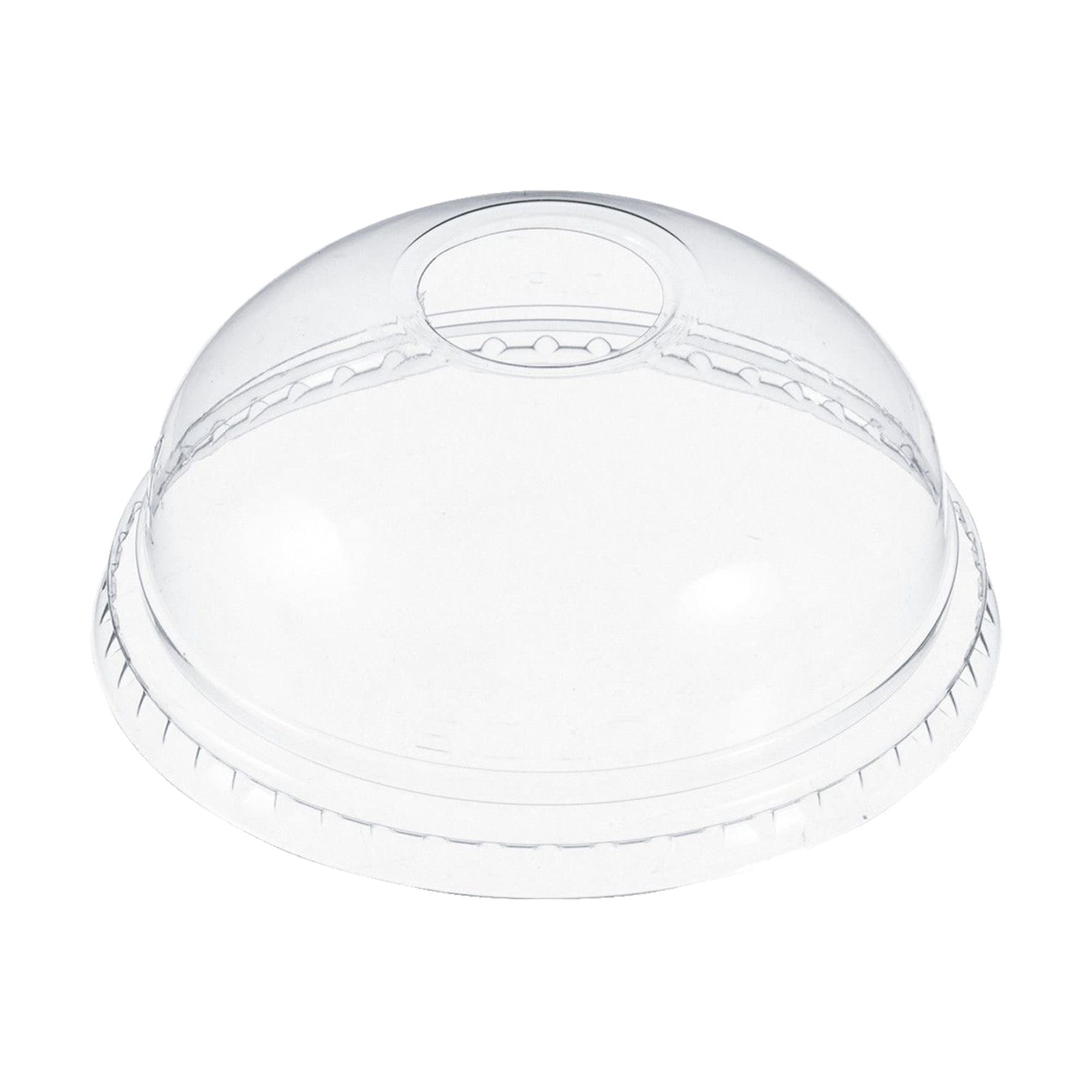16 oz Clear Plastic Disposable Cups with Dome Lids - 50 Sets for Iced Coffee, Bubble Tea, Smoothies, Boba Drinks - Perfect for Parties, Cafes, and Takeout (SOL-TP16D-DLR626-50PK)