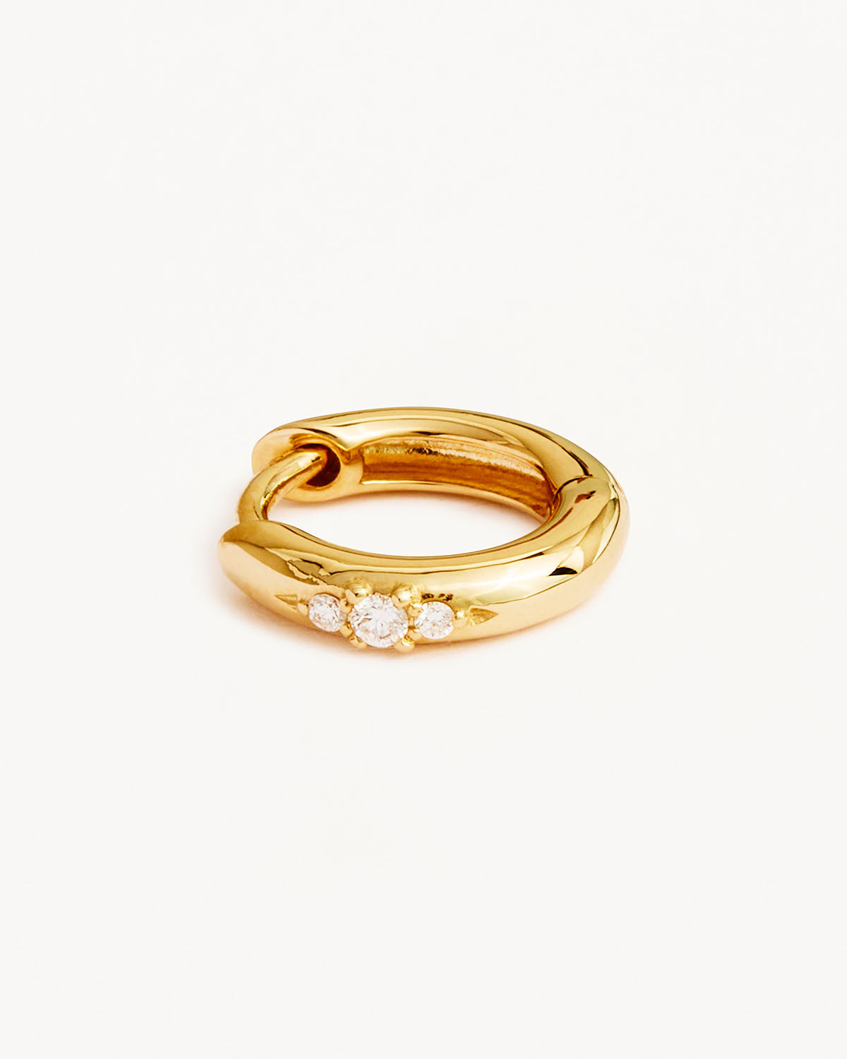 14K Solid Gold Diamond Petal Hoop Earrings for Women - Elegant Dainty Floral Design for Everyday Wear & Special Occasions