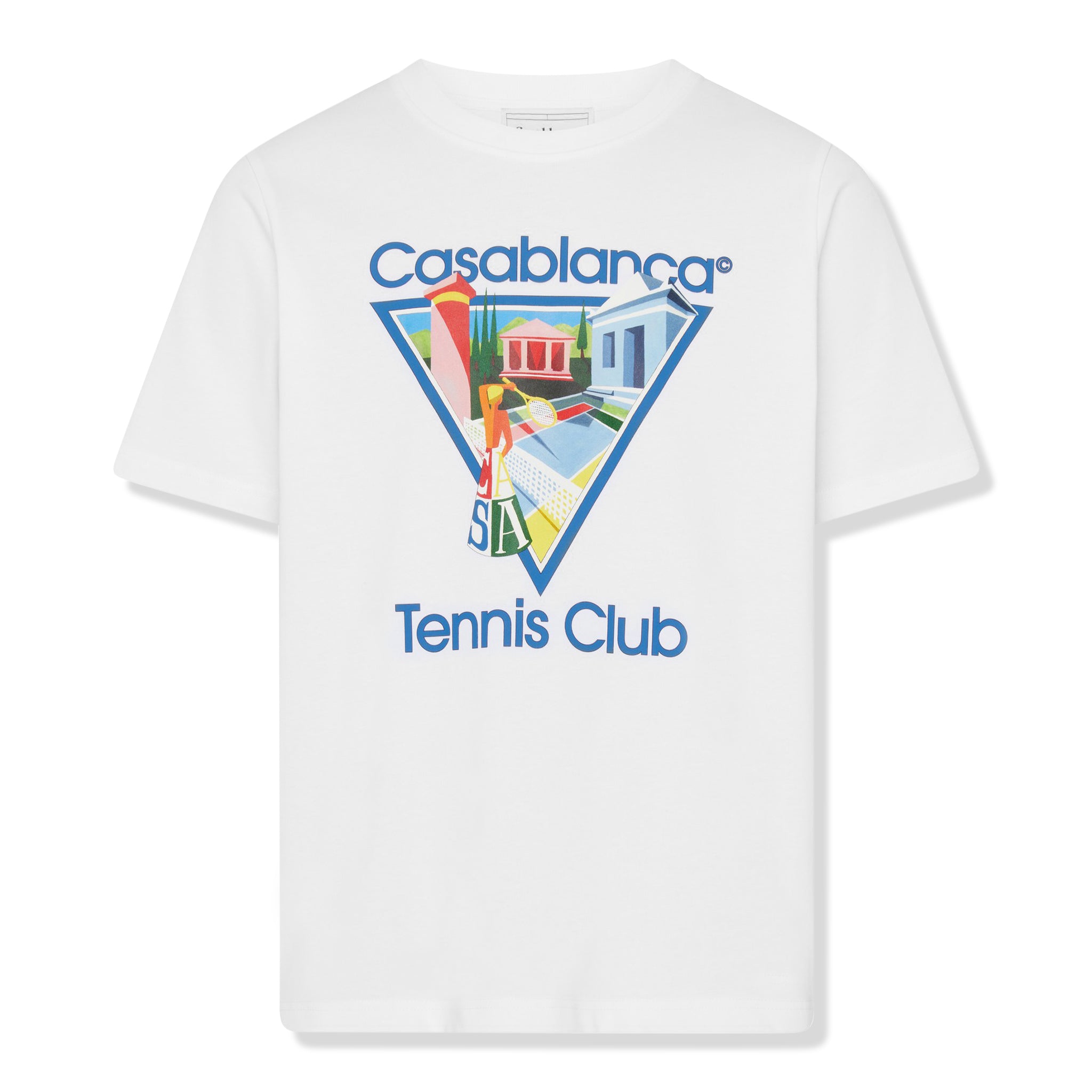 Casablanca La Joueuse White T-Shirt - Women's Fashion Cotton Tee for Casual Wear & Street Style