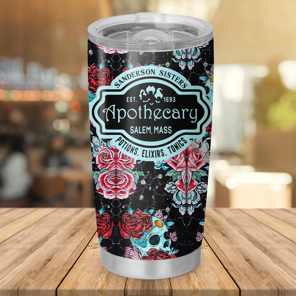 Sanderson Sisters Witches Halloween Tumbler - 20oz/30oz Insulated Vacuum Travel Mug with Lid for Coffee & Tea - Perfect Gift for Women, Sisters & Movie Lovers - Great for Halloween Parties, Office Use & Outdoor Adventures