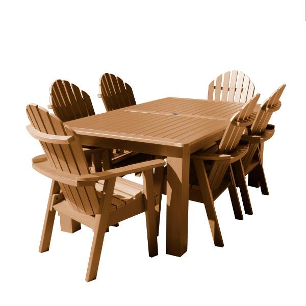 Hamilton Adirondack 7-Piece Rectangular Outdoor Dining Set - Patio Furniture for Backyard, Garden & Poolside Dining