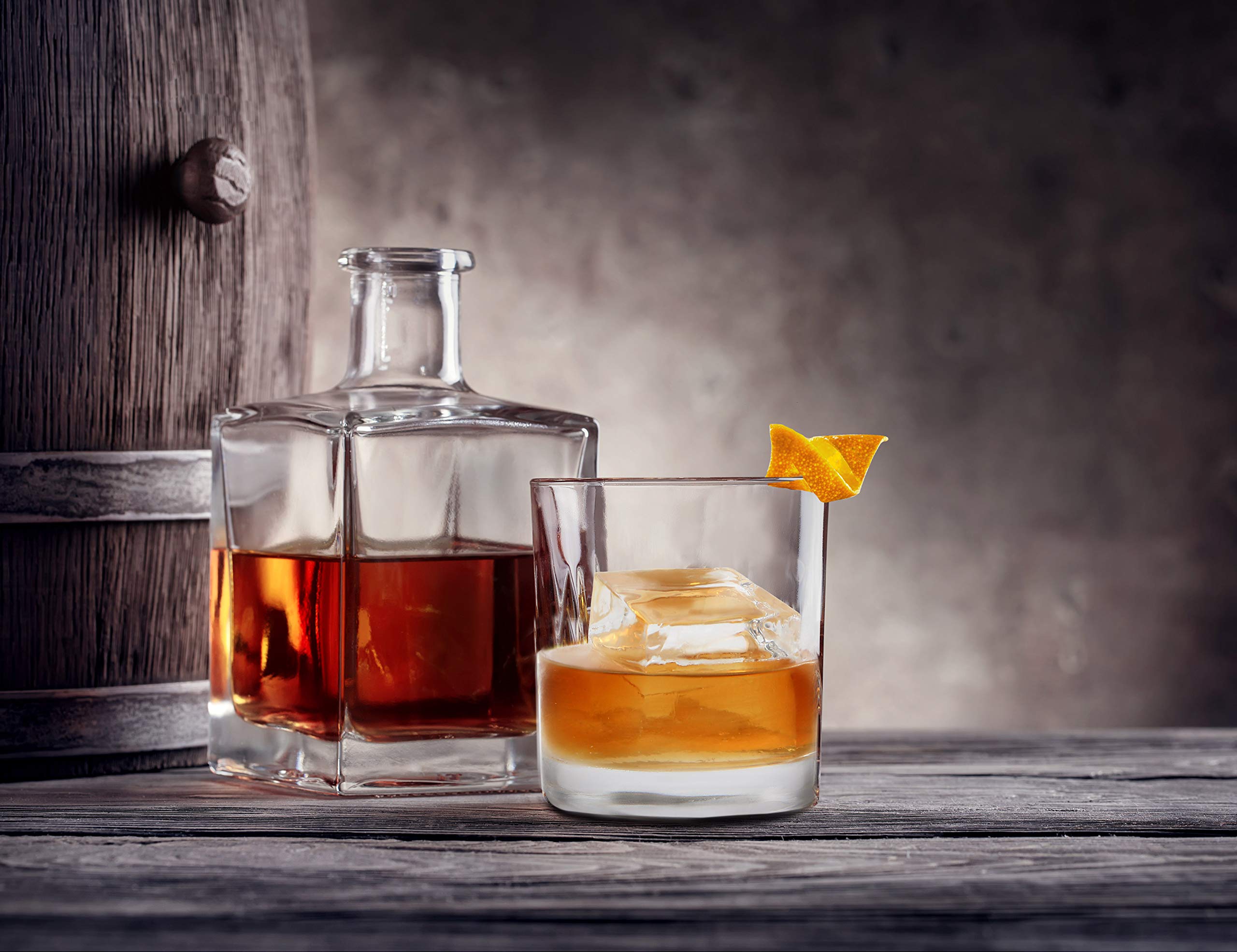 Dexas ice•ology Silicone Clear Ice Maker Tray - 4 Square Cube Mold for Crystal Clear Cocktail Ice | Perfect for Whiskey, Bourbon & Craft Cocktails at Home Bars