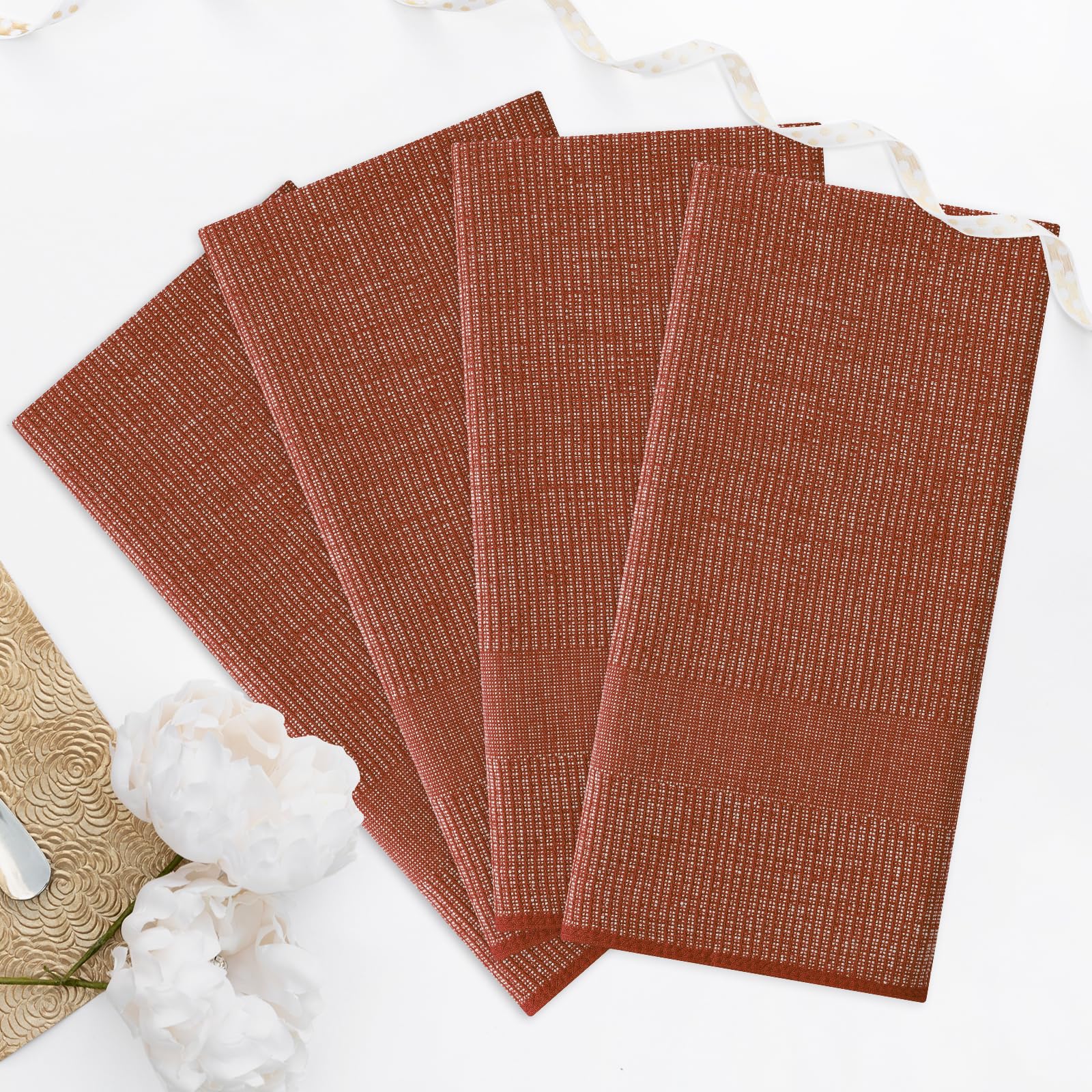 Homaxy Premium Kitchen Towels (18”x 28”, 6 Pack) - Ultra Absorbent Cotton Dish Towels for Kitchen & Bathroom | Heavy Duty 380 GSM Tea Towels with Hanging Loop | Perfect for Cooking, Cleaning, Drying Dishes & Rust Prevention