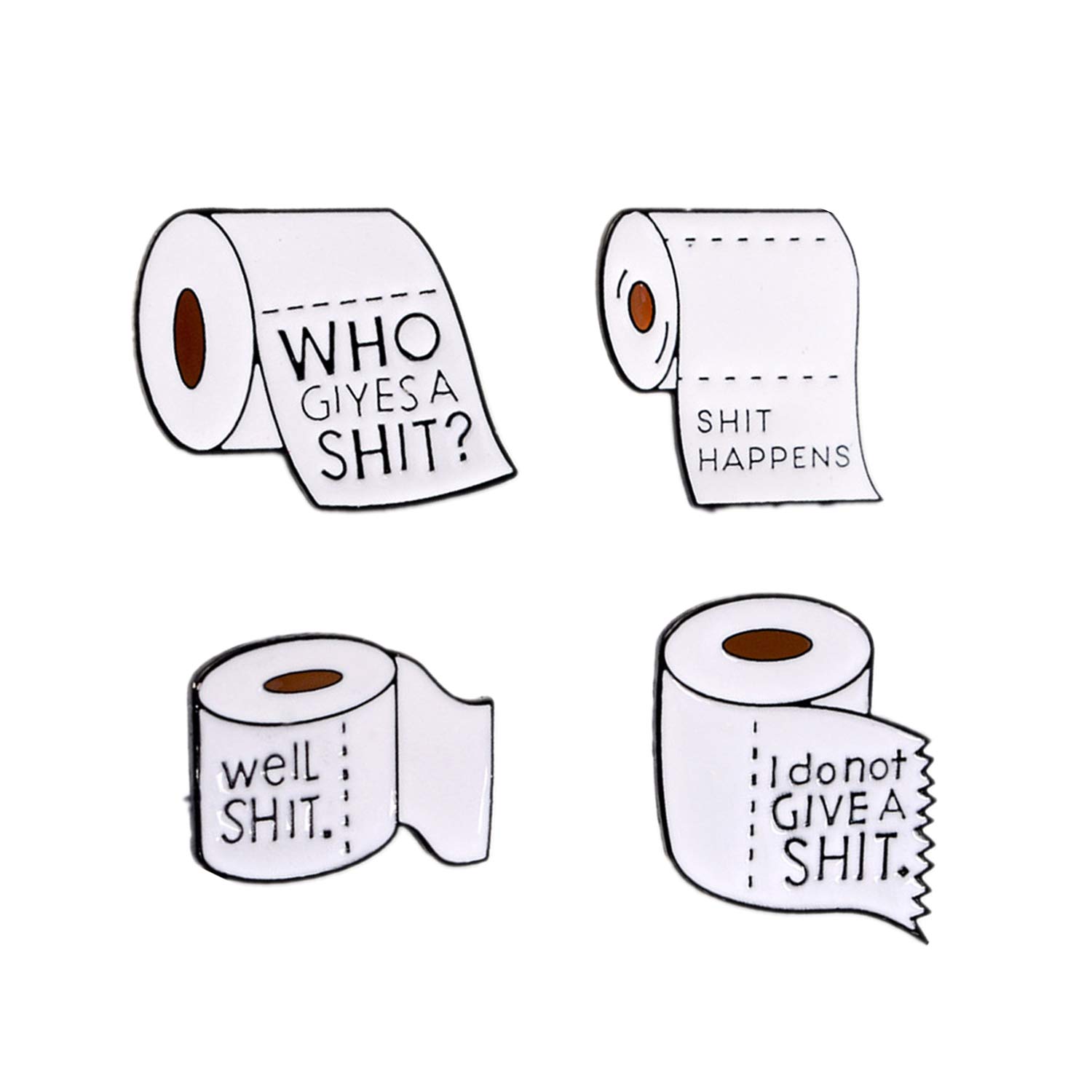 Riverbyland 12 PCS Enamel Pins for Jackets, Toilet Paper Brooches - Perfect for Backpacks, Hats, and Denim Accessories