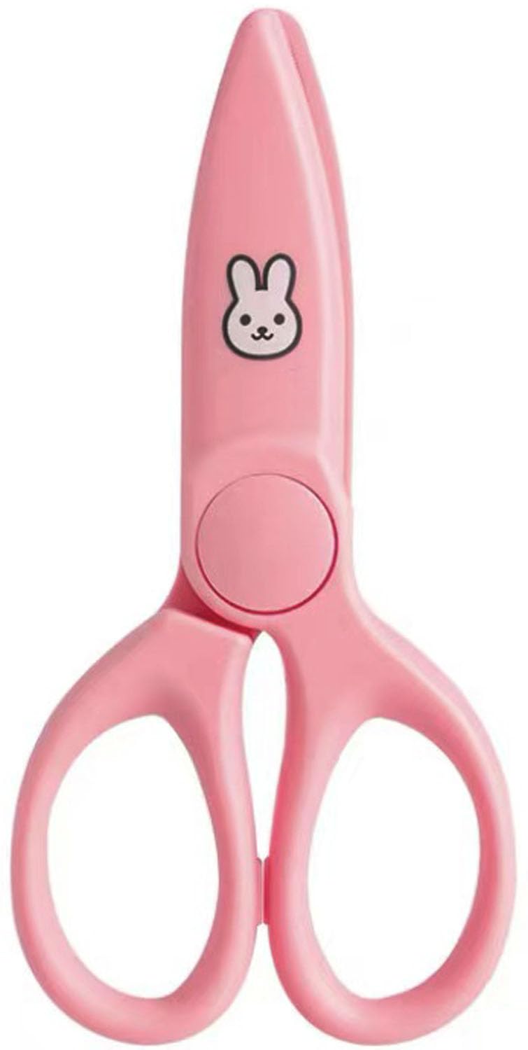Kids Plastic Safety Scissors - Easy-Grip Preschool Training Scissors for Toddlers, School & Craft Projects (Pink) | Perfect for Classroom Activities, Arts & Crafts, and Early Childhood Development