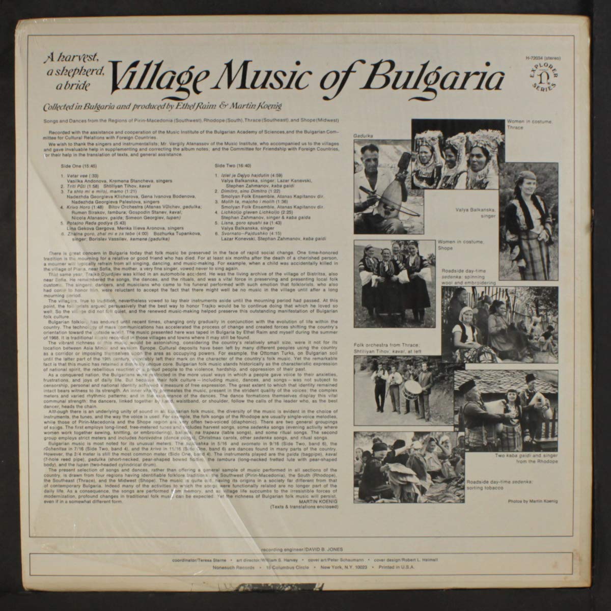 Village Music of Bulgaria - Traditional Folk Songs from Harvest, Shepherd & Wedding Celebrations LP | Authentic Bulgarian Folk Music for Cultural Enrichment & World Music Collectors