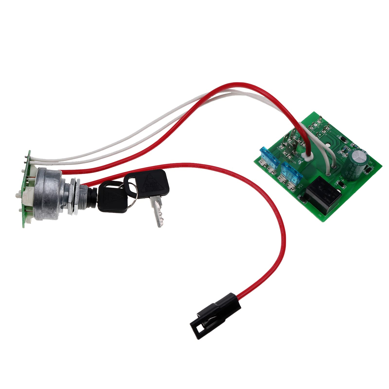 HOLDWELL Ignition Switch Module with 4 Keys & Tie Wraps - AM122913 Replacement for John Deere 325 (S/N 0-70000), 335, 345 Tractors | Perfect for Farm Equipment Maintenance & Tractor Repair