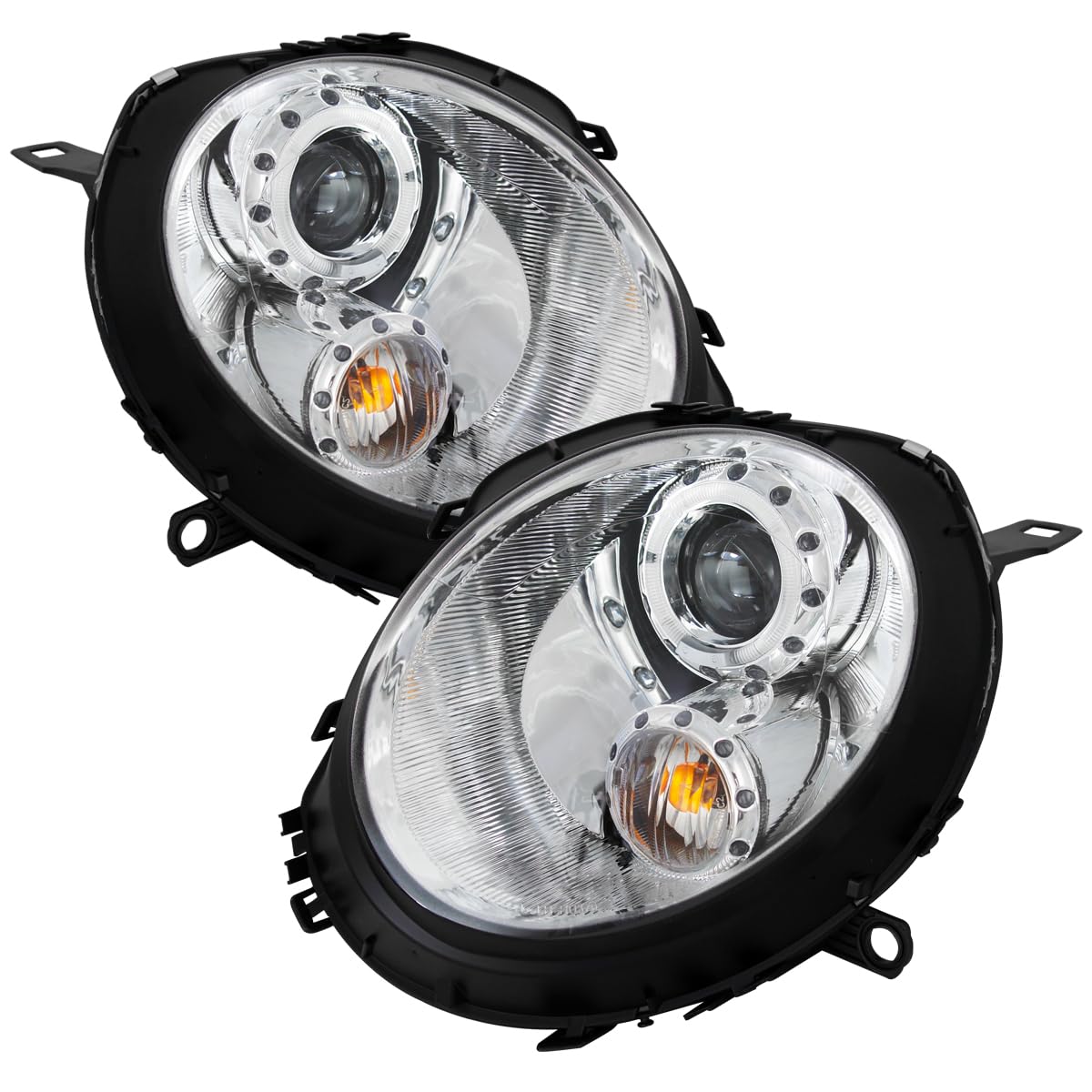 07-15 LED Halo Projector Headlights - Clear Lens Replacement Kit (Left + Right Pair) - Upgrade Your Vehicle Lighting for Better Night Visibility & Style