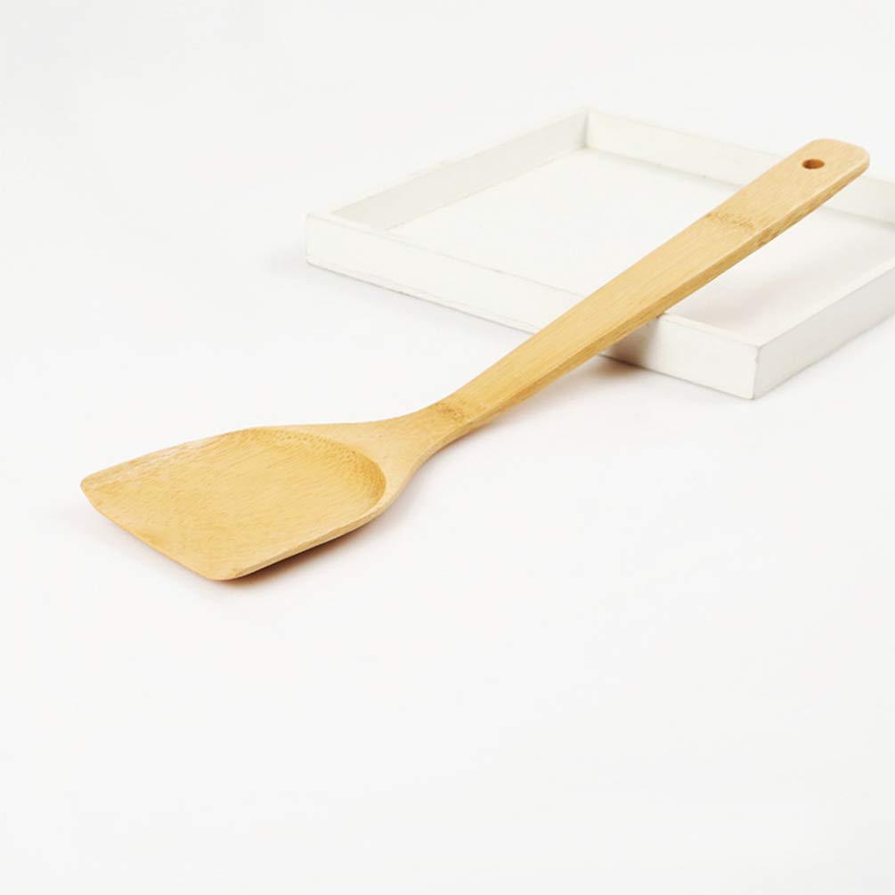 DOITOOL Wooden Nonstick Kitchen Spatula - 1pc Cooking Turner, Pot Scraper & Egg Flipper for Pans & Woks - Perfect for Flipping Eggs, Pancakes & Stir-Fry - Durable Wood Handle Cookware Utensil for Sauteing & Baking