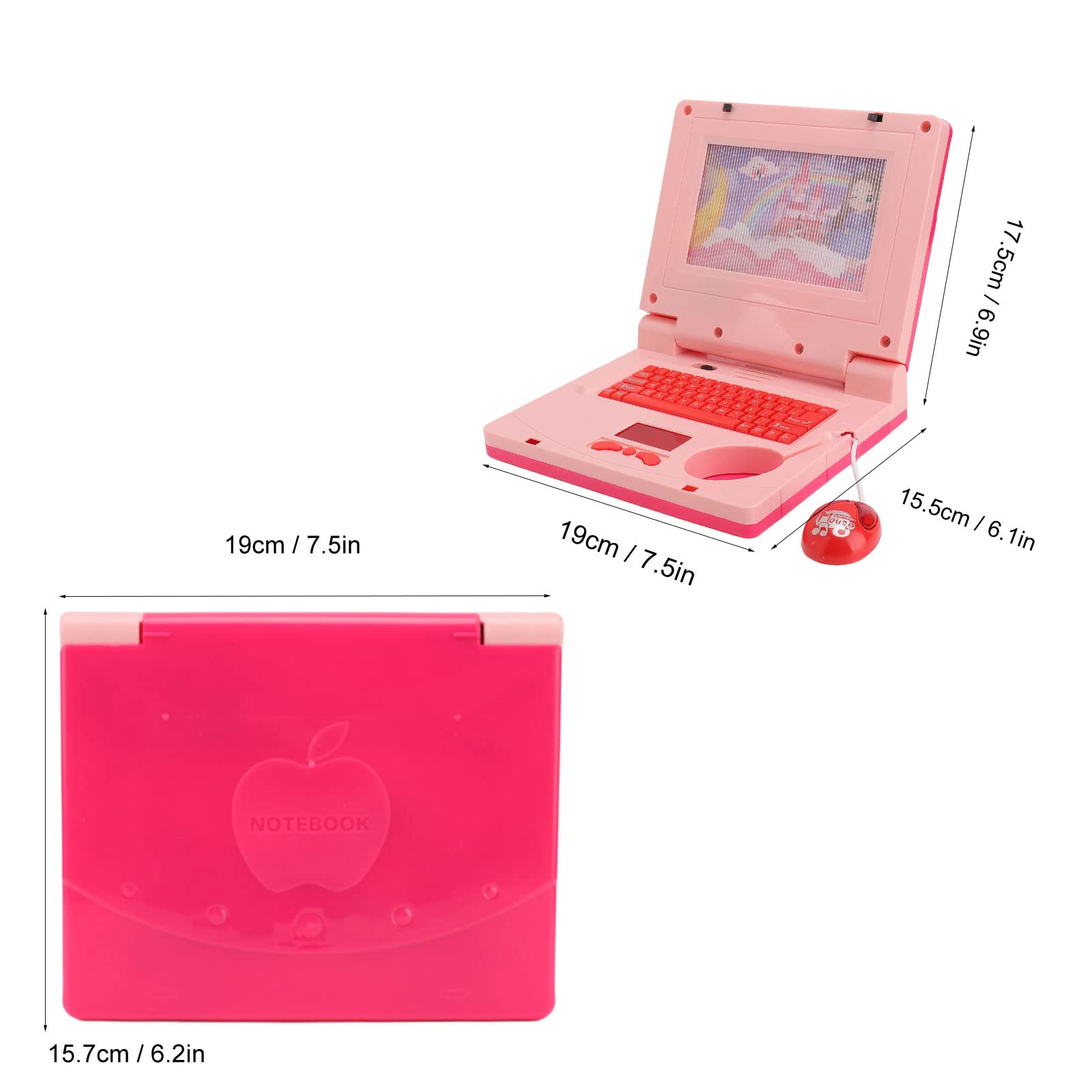 Kids' Purple Learning Laptop - Interactive Educational Computer with Retractable Mouse for Home & Classroom Learning