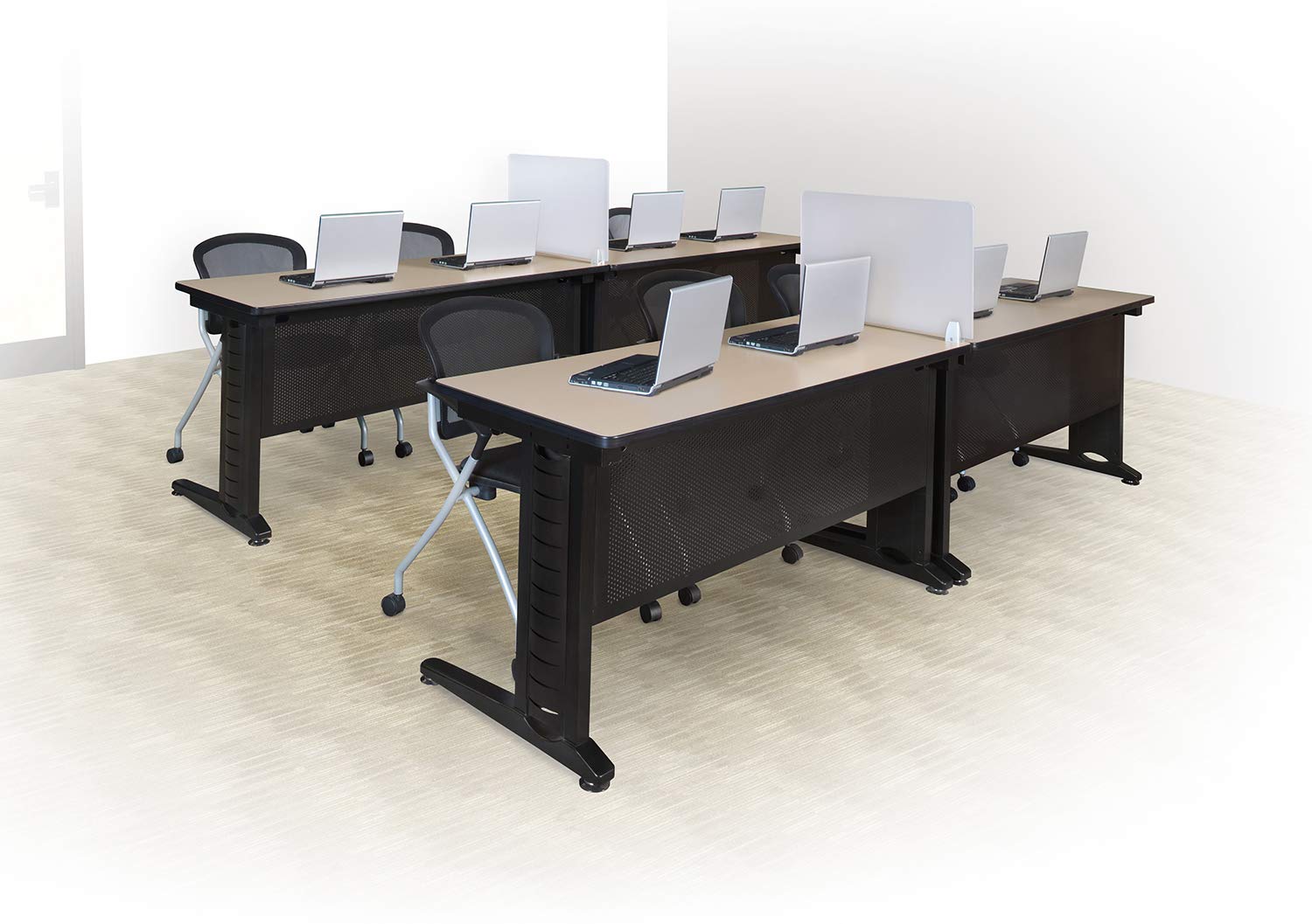 Regency Black Fusion Modesty Panel for 60 Inch Desk - Privacy Screen for Office, Home & Workspace - Enhance Productivity & Style