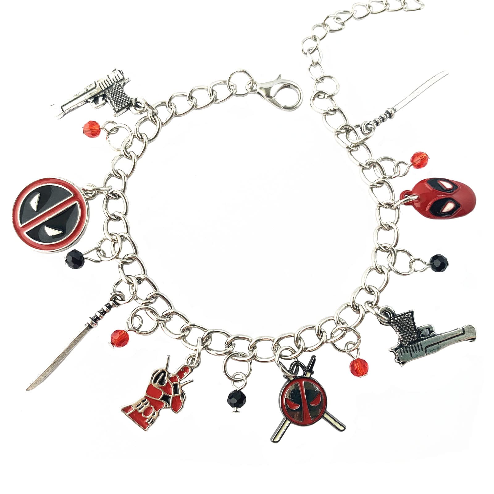 Superhero Bracelet Charm - Avengers Captain Marvel Hand Chain Bracelet for Men, Women & Kids | Anime Jewelry Gift for Cosplay, Birthday & Collectors