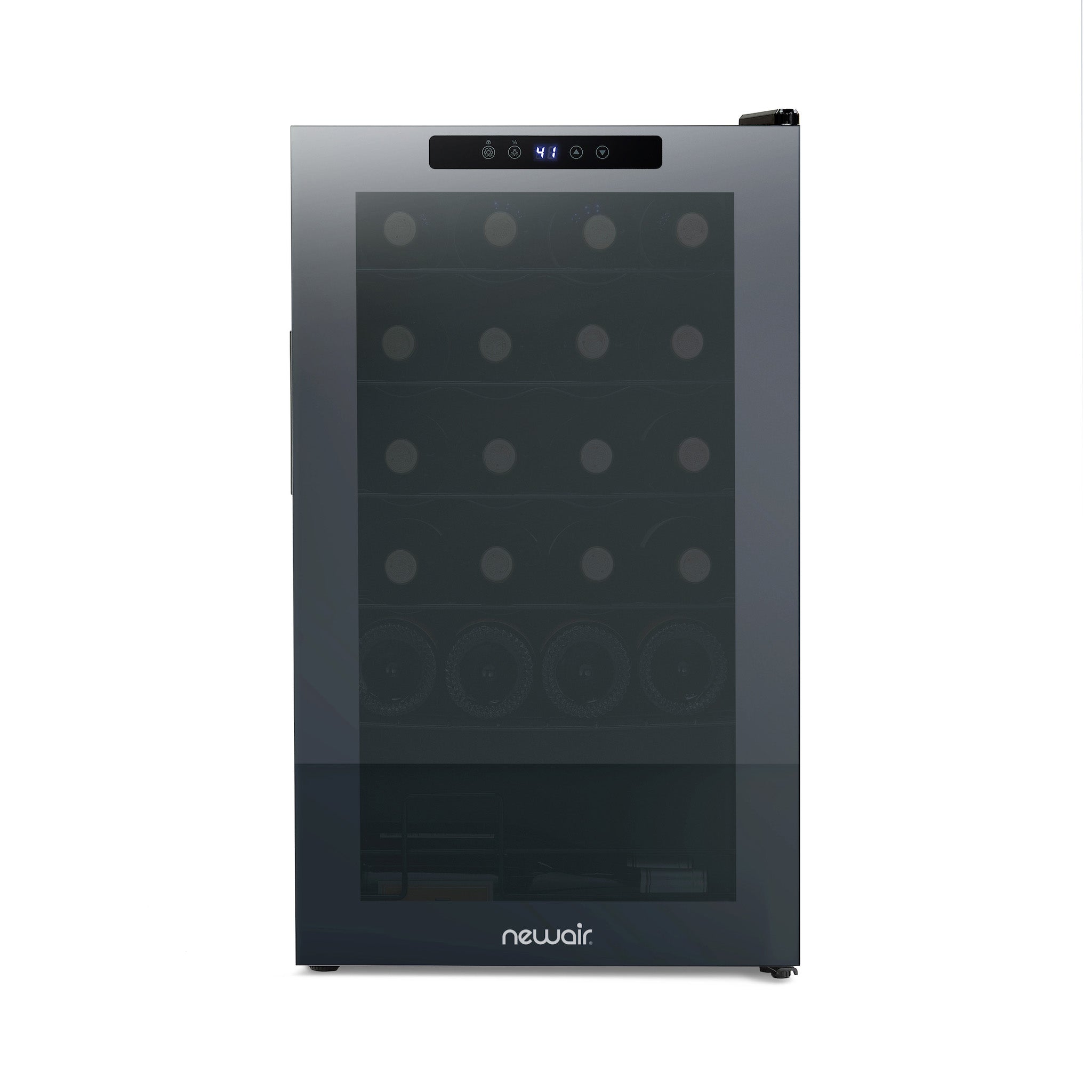 Newair® 24 Bottle 16.9 Black Freestanding Wine Cooler Refrigerator - Perfect for Home Bars, Restaurants, and Wine Cellars