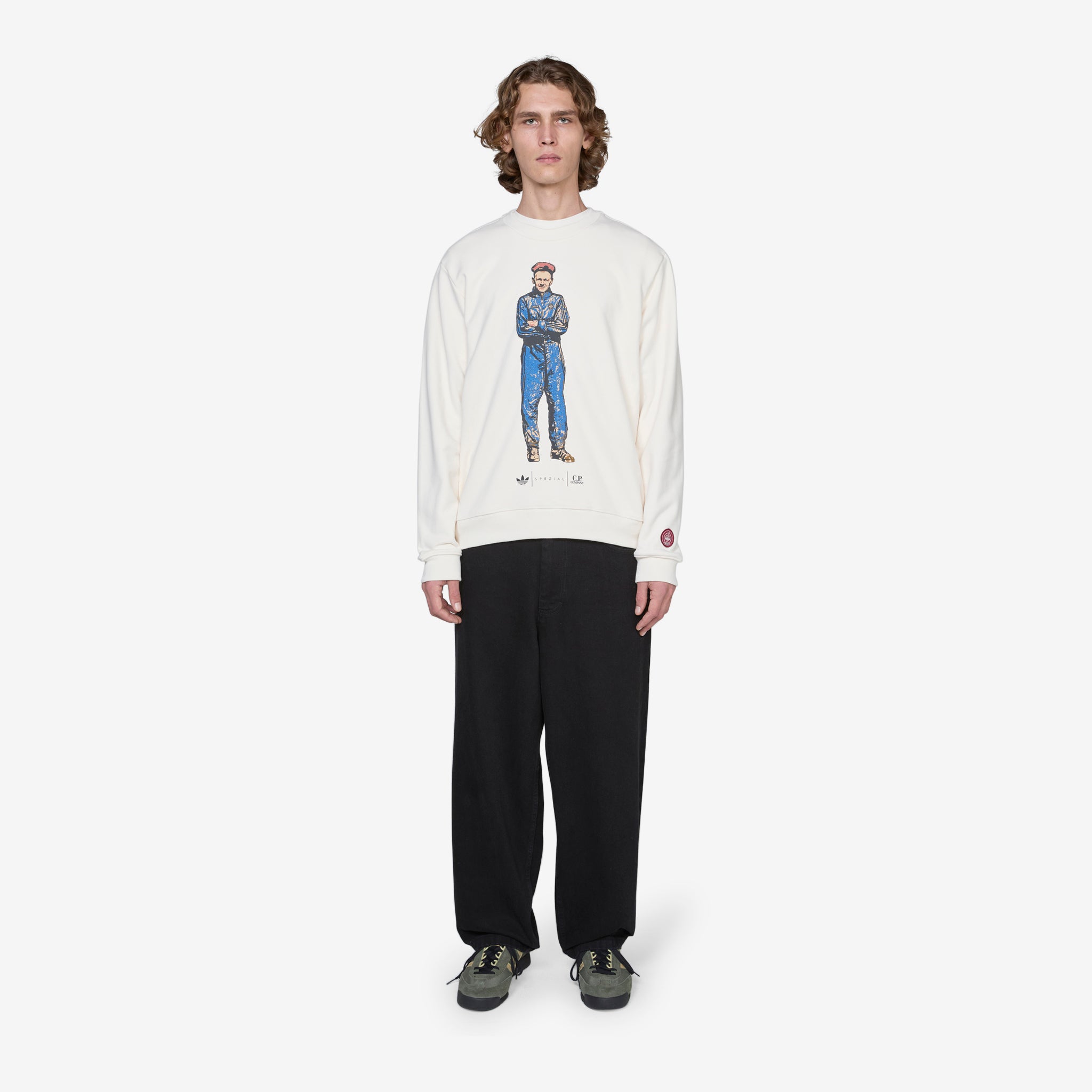 C.P. Company x SPZL Men's Sweatshirt - Chalk White | Streetwear Fashion Hoodie for Casual Wear & Urban Style