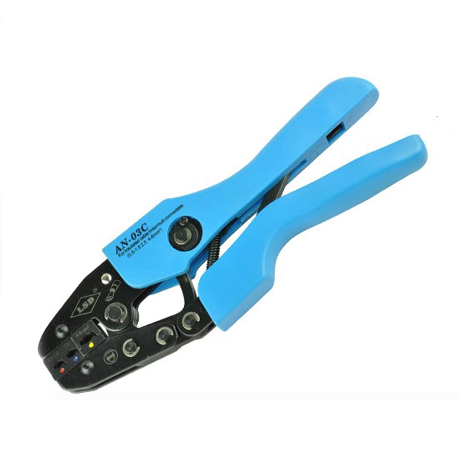 Professional Crimping Pliers Tool for Electrical Work - Heavy Duty Pre-Insulated Terminal Crimper (0.5-6.0mm²) with Surge Connector - Industrial Grade Hand Tool for Secure Wiring Connections - Perfect for Automotive, HVAC and Home Electrical Projects