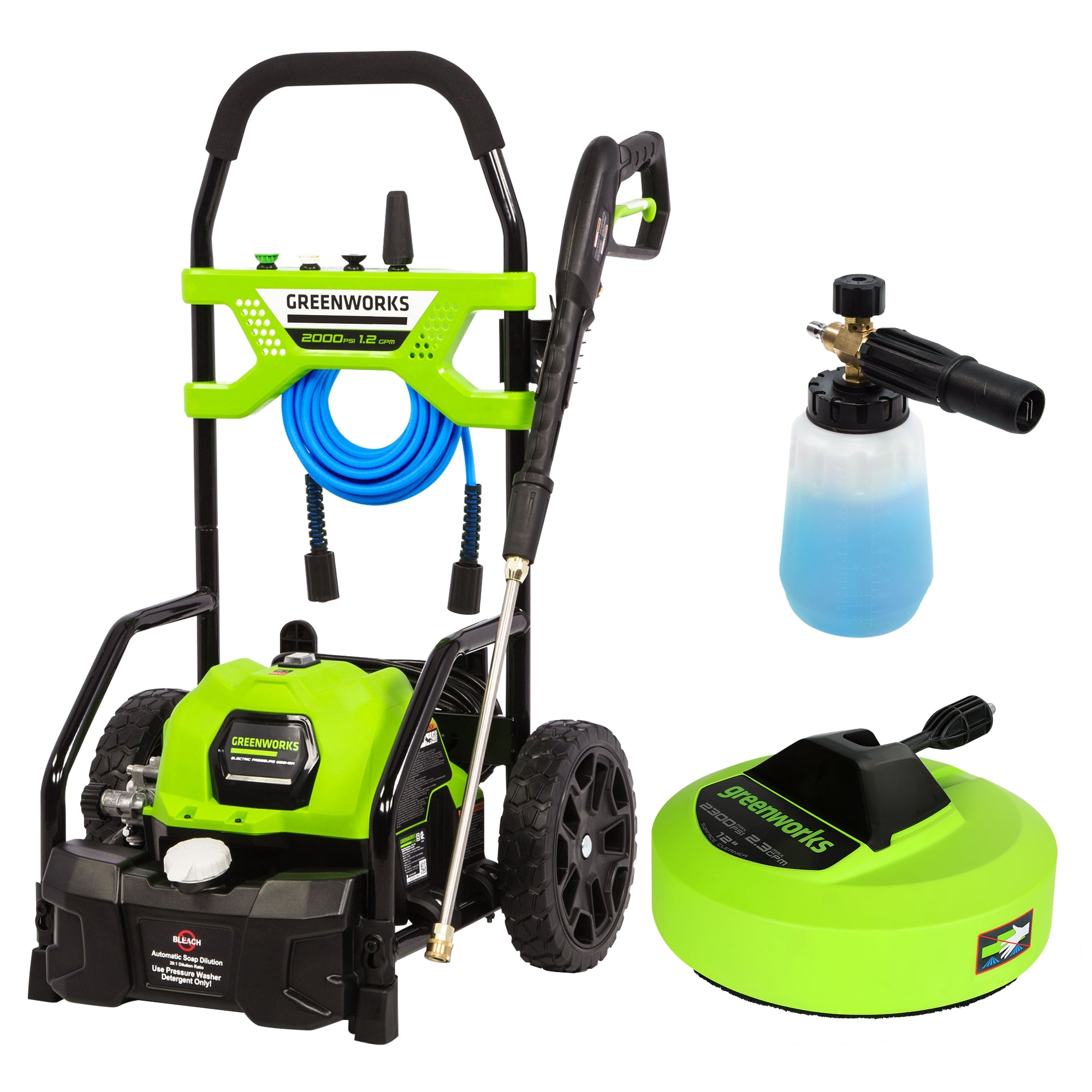Refurbished 2000 PSI 1.2 GPM Electric Pressure Washer with 12