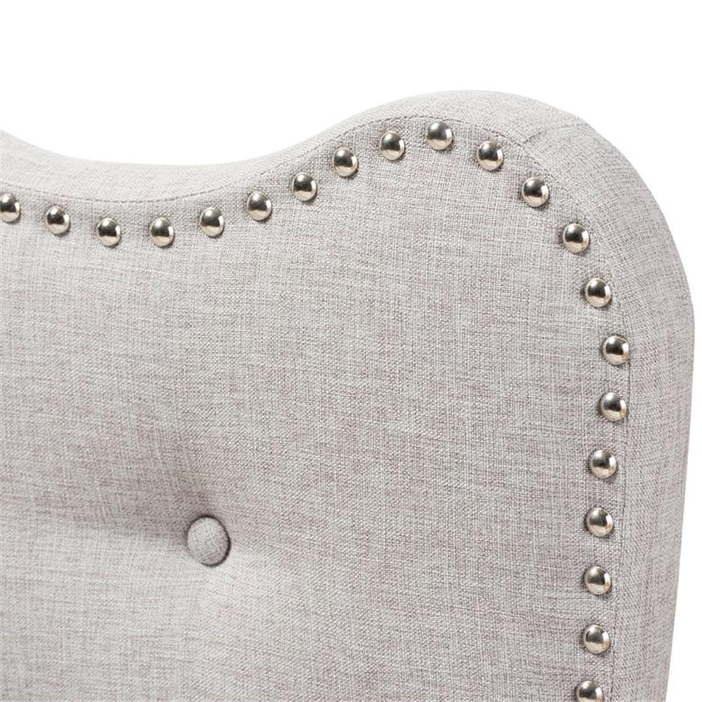 Baxton Studio Emma Tufted Twin Panel Headboard - Grayish Beige Upholstered Bed Frame Headboard for Bedroom Decor | Perfect for Modern, Contemporary & Farmhouse Style Bedrooms