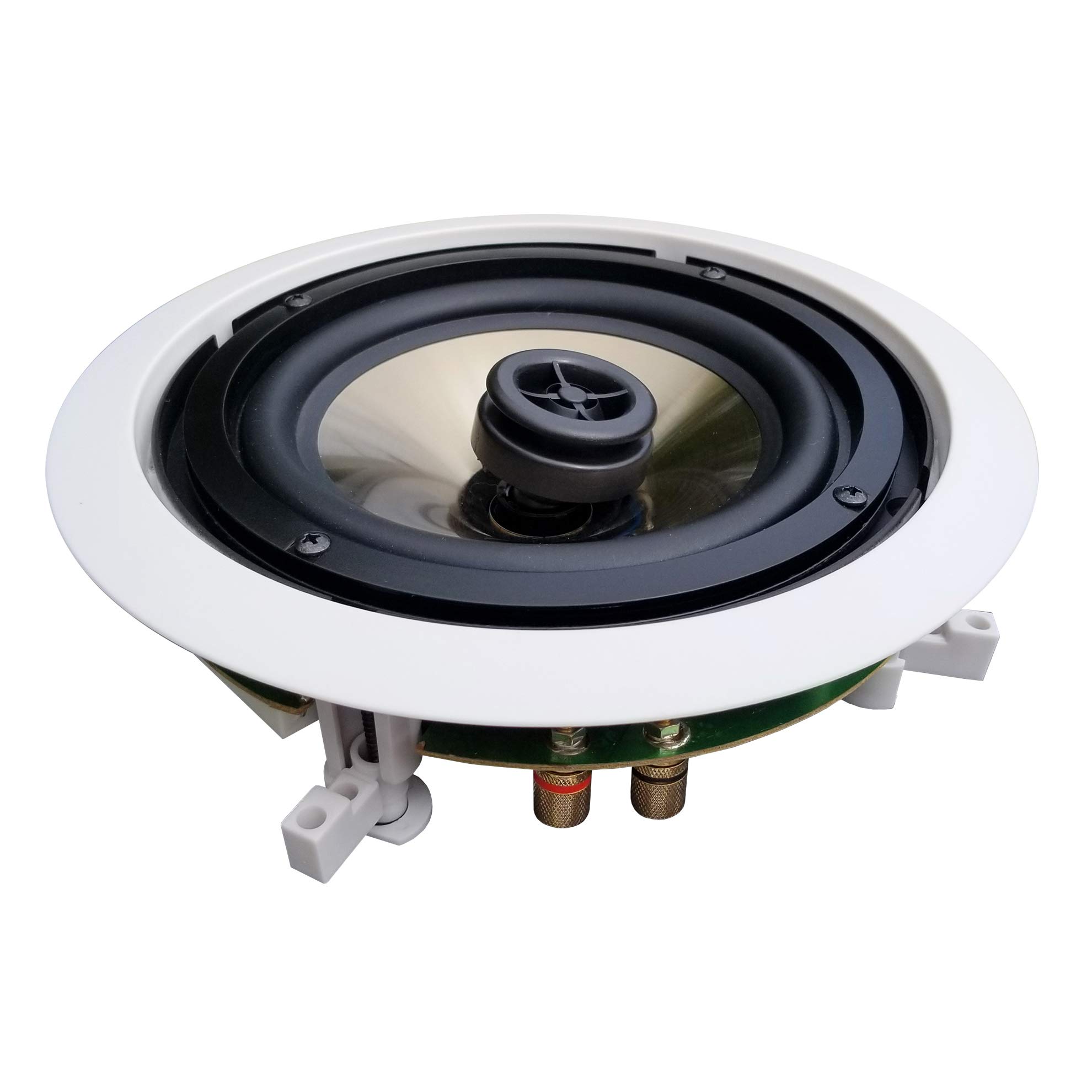BIC America FH-6C 6.5 Inch 150 Watt 2-Way In-Ceiling Speakers with Pivoting Horn Tweeters - High Performance Home Audio for Living Room, Home Theater & Background Music System