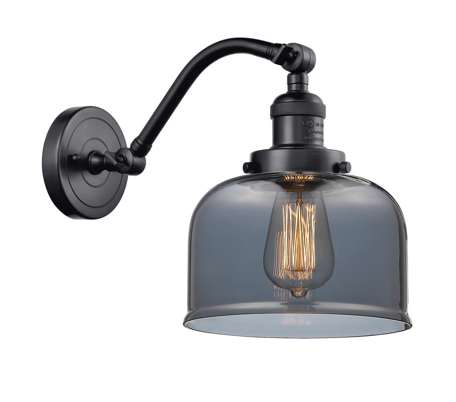 515-1W-BK-G73-LED Bare Bulb 1 Light Cord Set in Matte Black - Vintage Edison Style Lighting for Home Decor, Restaurants and Cafes
