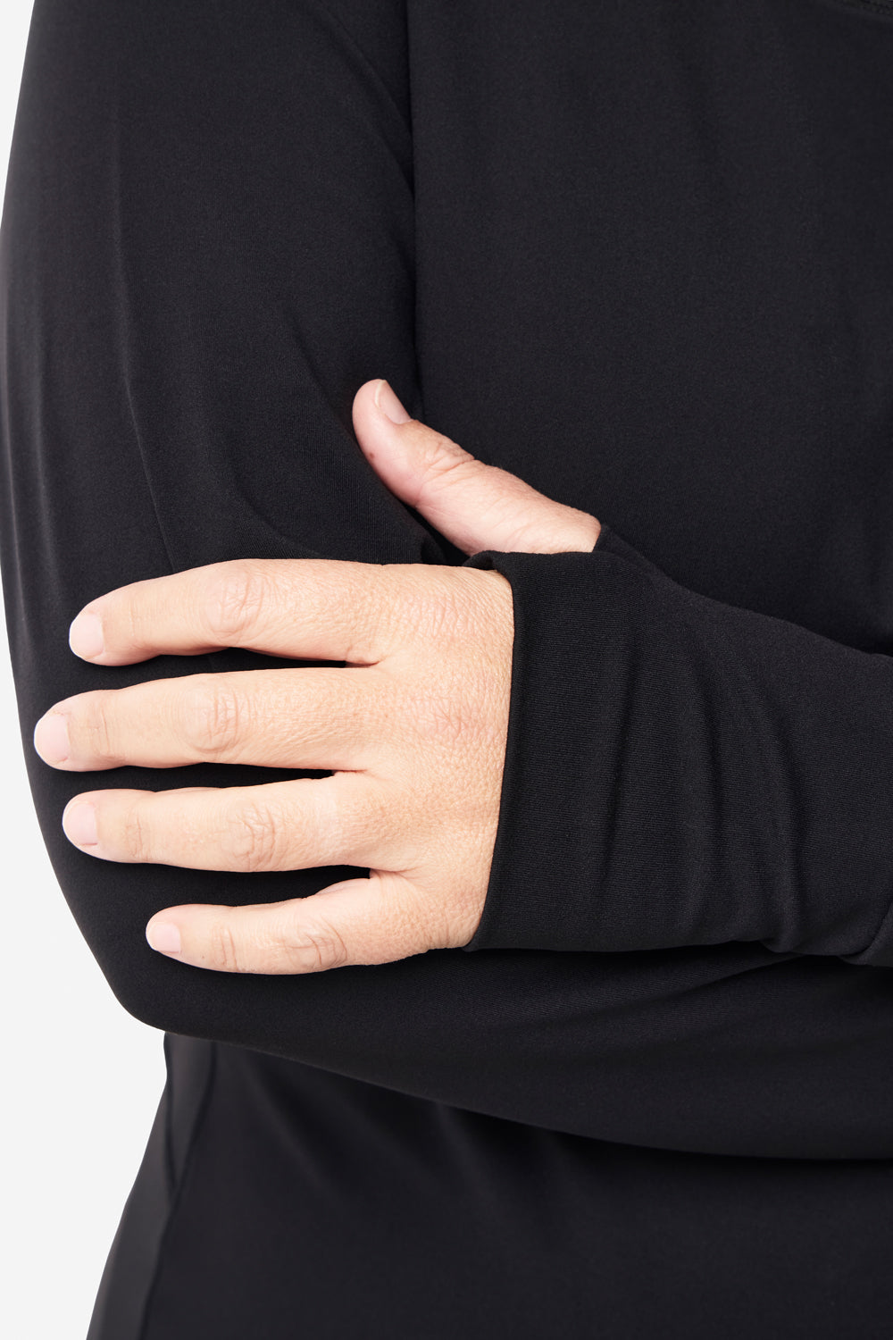 Long Sleeve Base Layer Top for Men & Women - Moisture Wicking Thermal Shirt in Black | Perfect for Hiking, Running & Cold Weather Activities