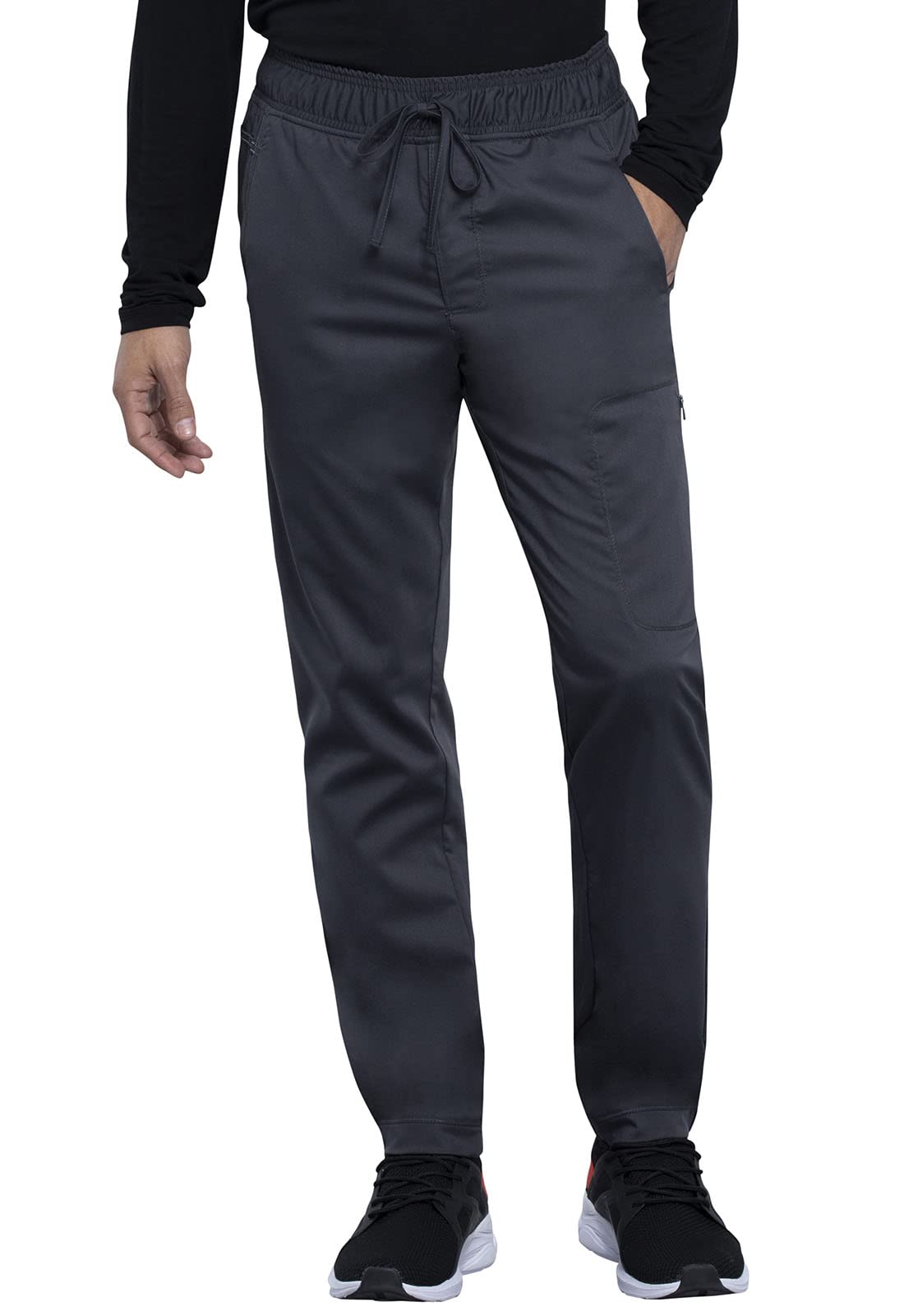 Cherokee Men's Scrubs Pants - Natural Rise Jogger with Zip Cargo Pockets | Comfortable Medical Workwear for Doctors & Nurses | WW012 | Perfect for Hospital Shifts & Healthcare Professionals