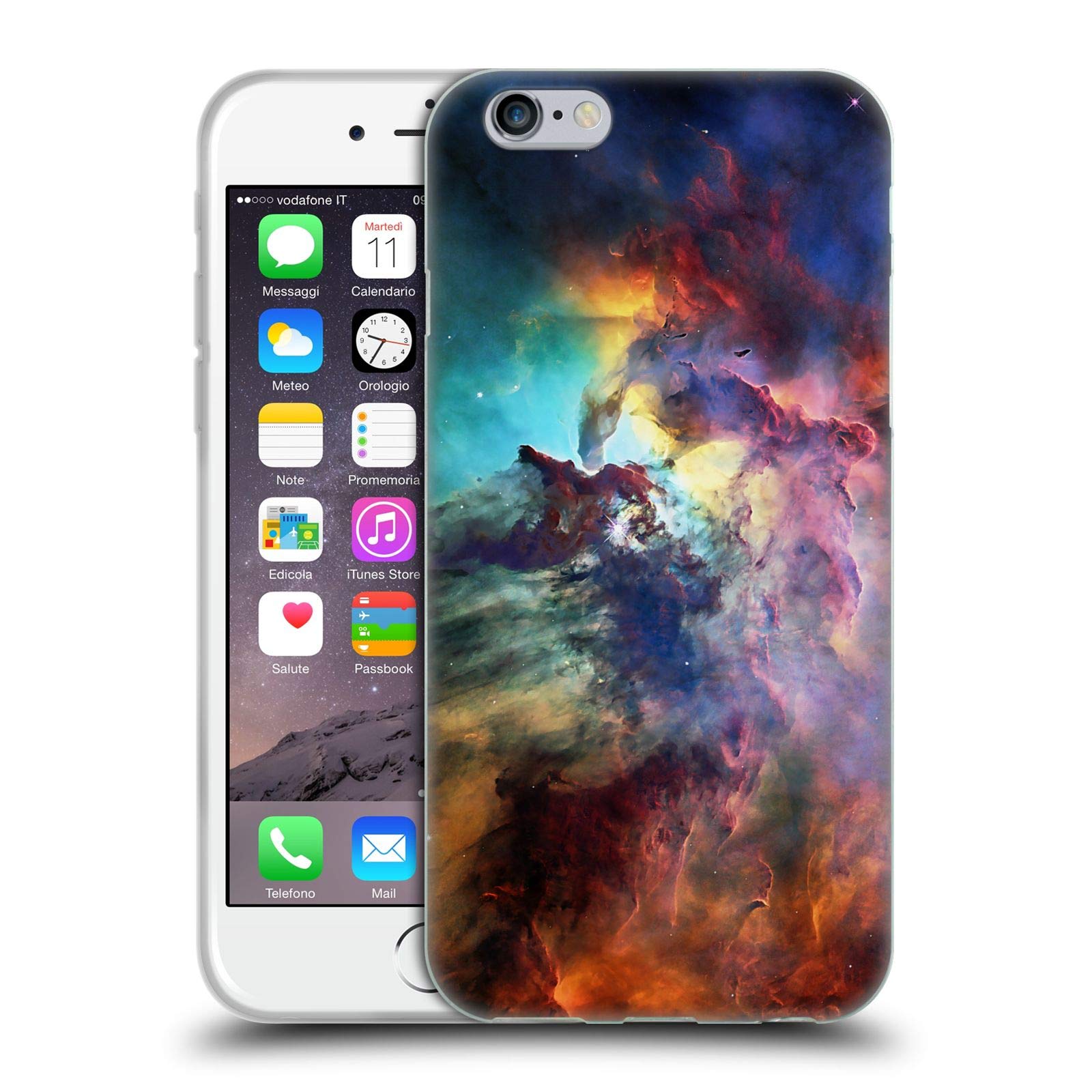 Officially Licensed Cosmo18 Lagoon Nebula Space Soft Gel Case for Apple iPhone 6/6s - Durable Protective Cover with Stunning Galaxy Design | Perfect for Everyday Use, Travel & Space Enthusiasts