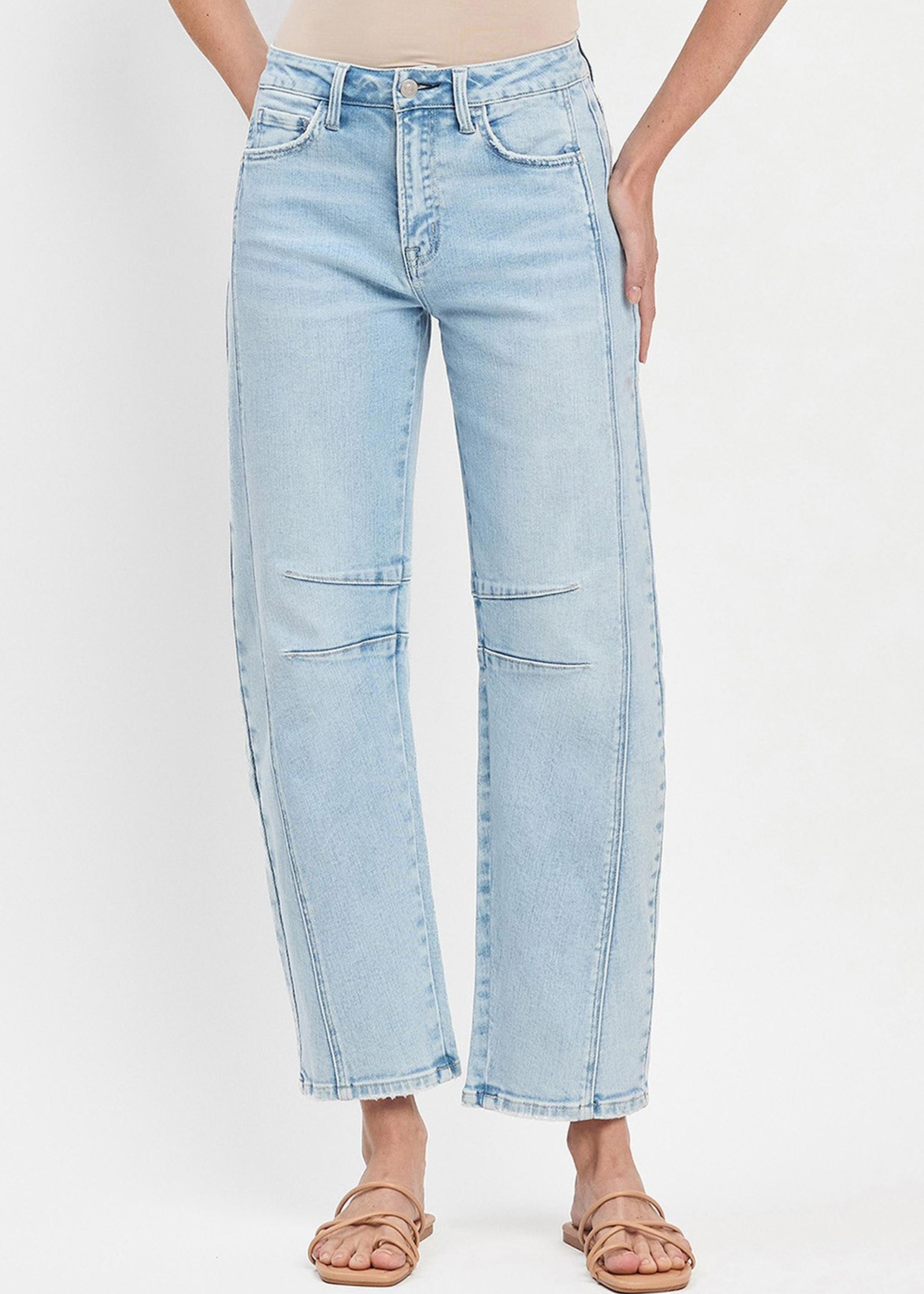 Premium Northern Lights Barrel Jeans for Women - High Waist Distressed Denim Pants - Perfect for Casual Outings, Streetwear & Nightlife