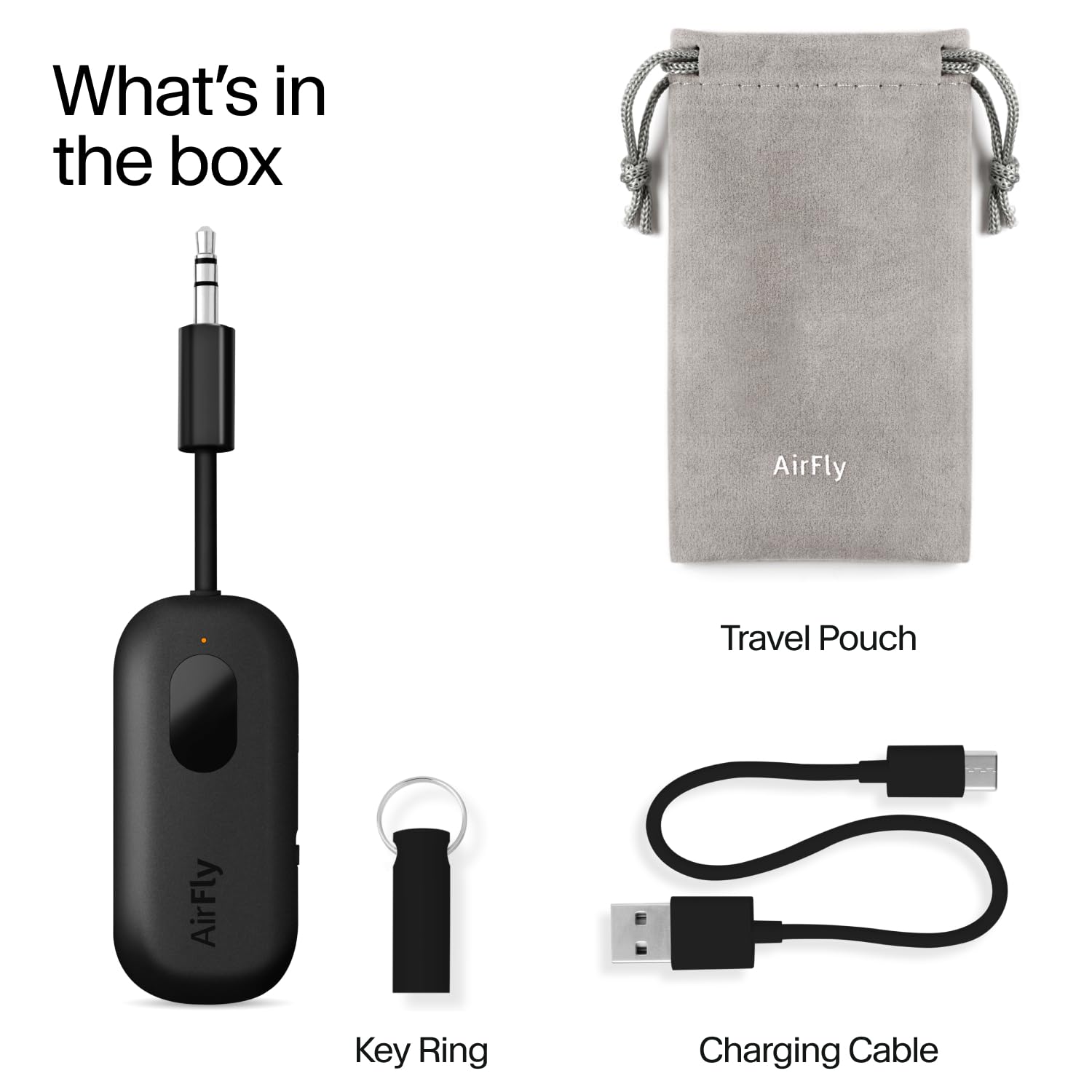 **Twelve South AirFly Pro Bluetooth 5.0 Wireless Audio Transmitter & Receiver – Dual Pairing for 2 AirPods or Wireless Headphones – Compatible with 3.5mm Audio Jack – Black – Perfect for Travel, Gym & In-Flight Entertainment**
