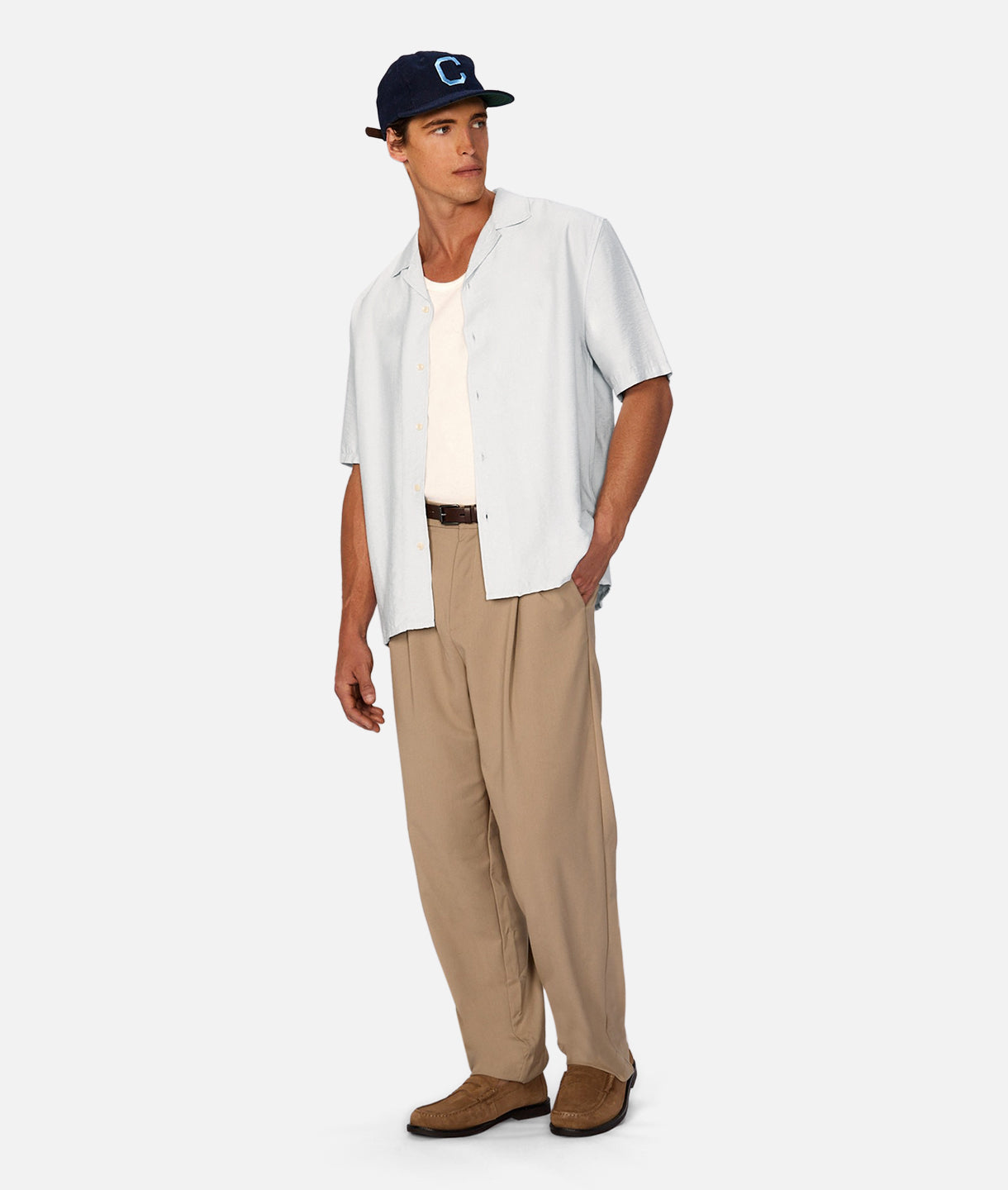 New Periera Short Sleeve Shirt for Men - Silver Blue Casual Button Down Shirt | Perfect for Office, Date Night & Summer Outings