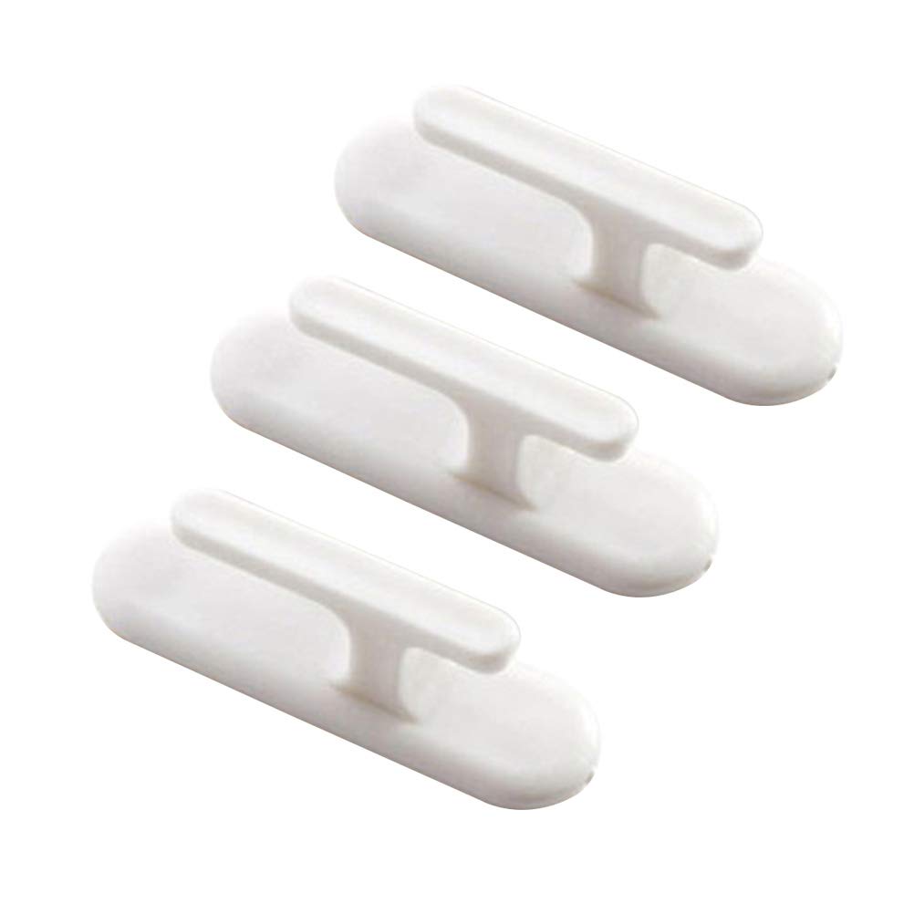 FOMIYES 6-Pack Plastic Shower Curtain Rings - Fashionable Wall Hooks & Buckles for Bathroom Window Decor - White Sticky Home Accessories for Shower, Kitchen & Living Room Decor