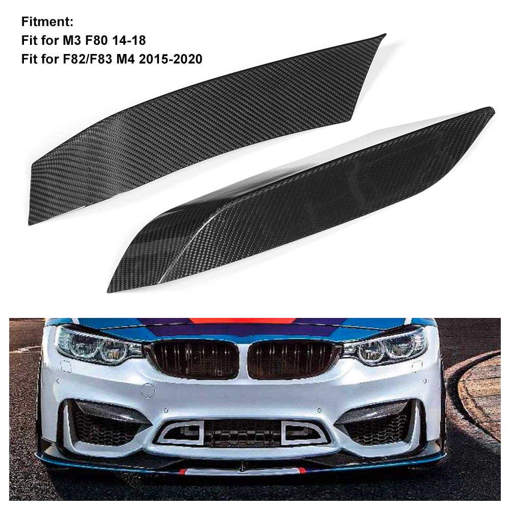 KIMISS Carbon Fiber Front Bumper Cover & Air Vent Eyelid for BMW F80 F82 M3 M4 - High Performance Car Styling Accessories for Street Racing & Show Cars