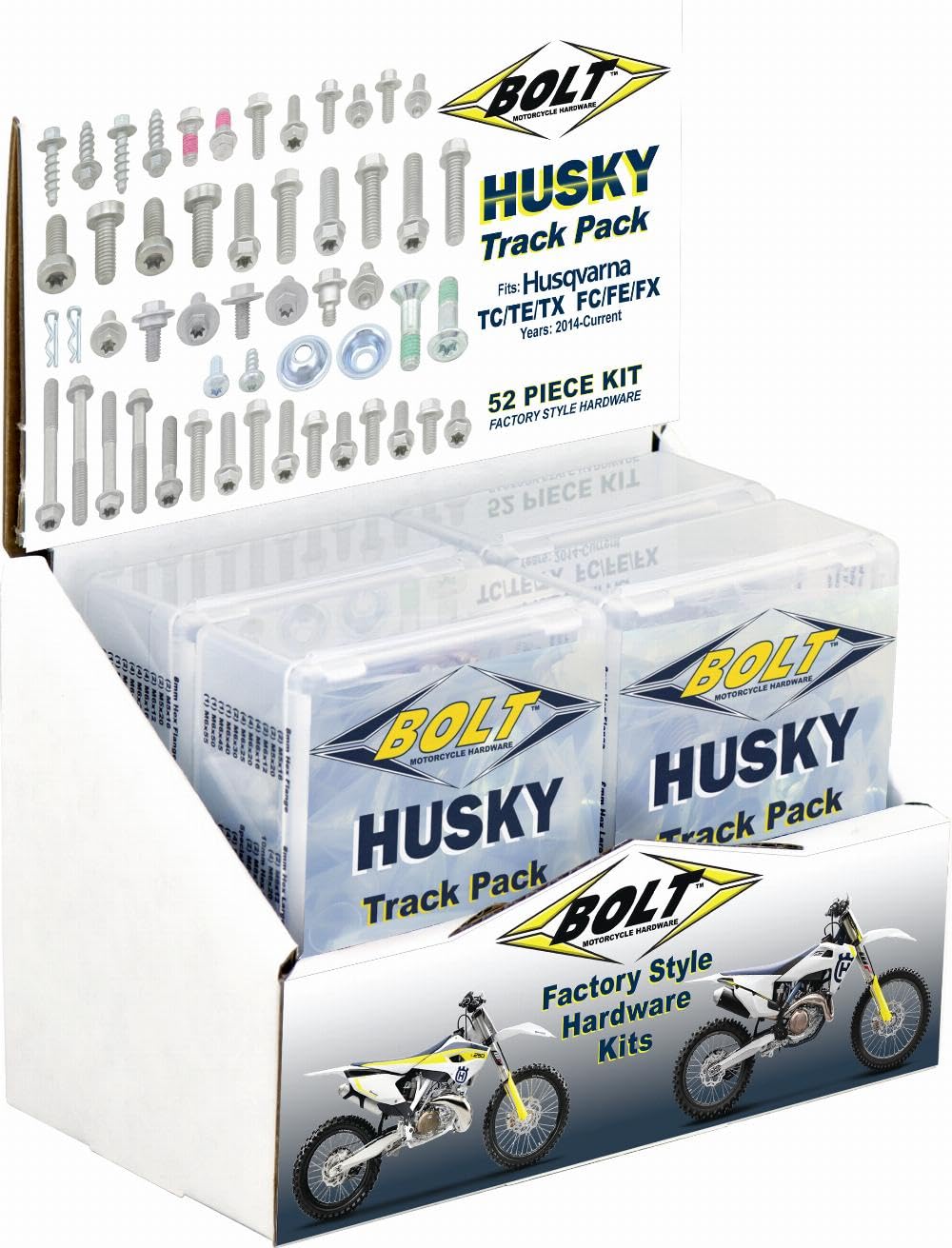 Bolt 6TP-HSK Pop Display Track Pack - 6 Pack Retail Store Shelf Display for Product Merchandising | Perfect for Supermarkets, Convenience Stores & Retail Displays