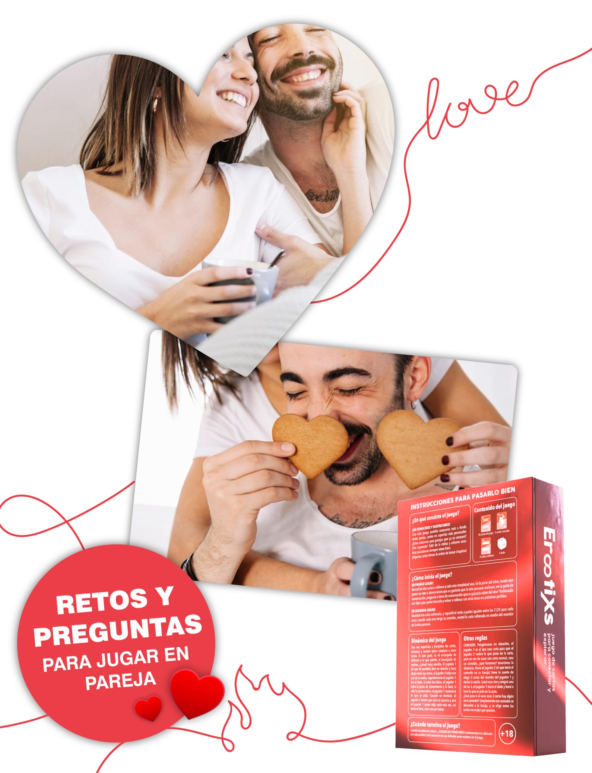 Couples Card Game - Fun Relationship Questions & Challenges for Date Night, Valentine's Day & Anniversaries | 2nd Edition Spanish Board Game for Adults | Perfect Gift for Boyfriend, Girlfriend, Husband & Wife