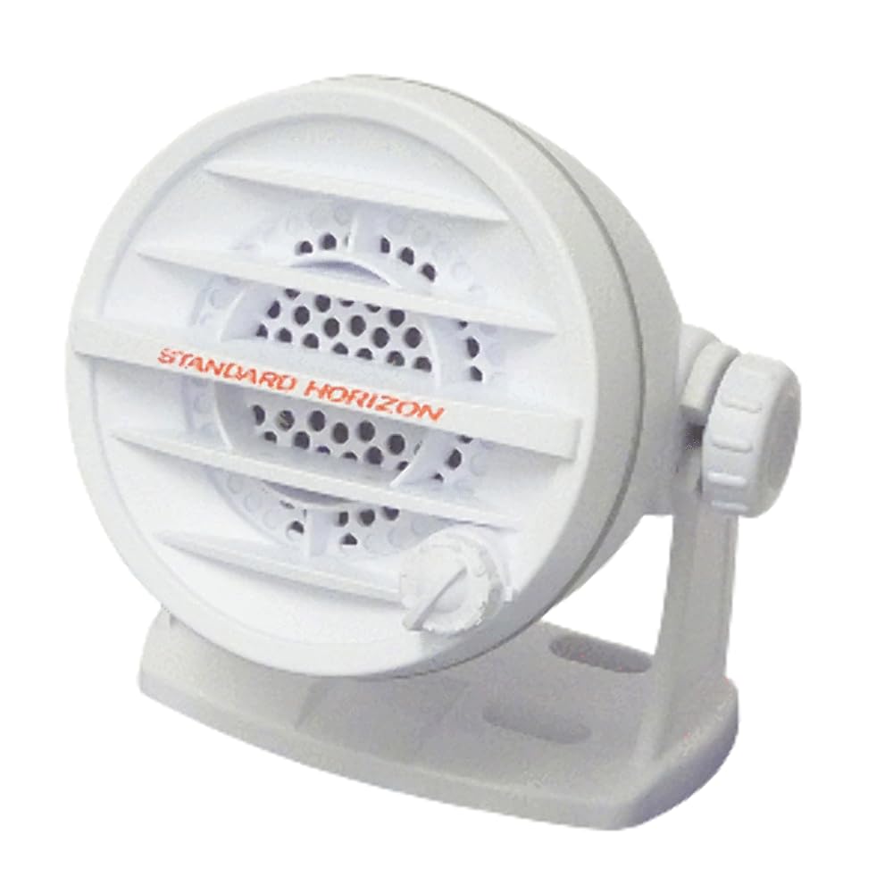 Standard Horizon 10W Amplified External Speaker - White | Marine & Boating Audio Equipment | Perfect for Boats, RVs & Outdoor Adventures
