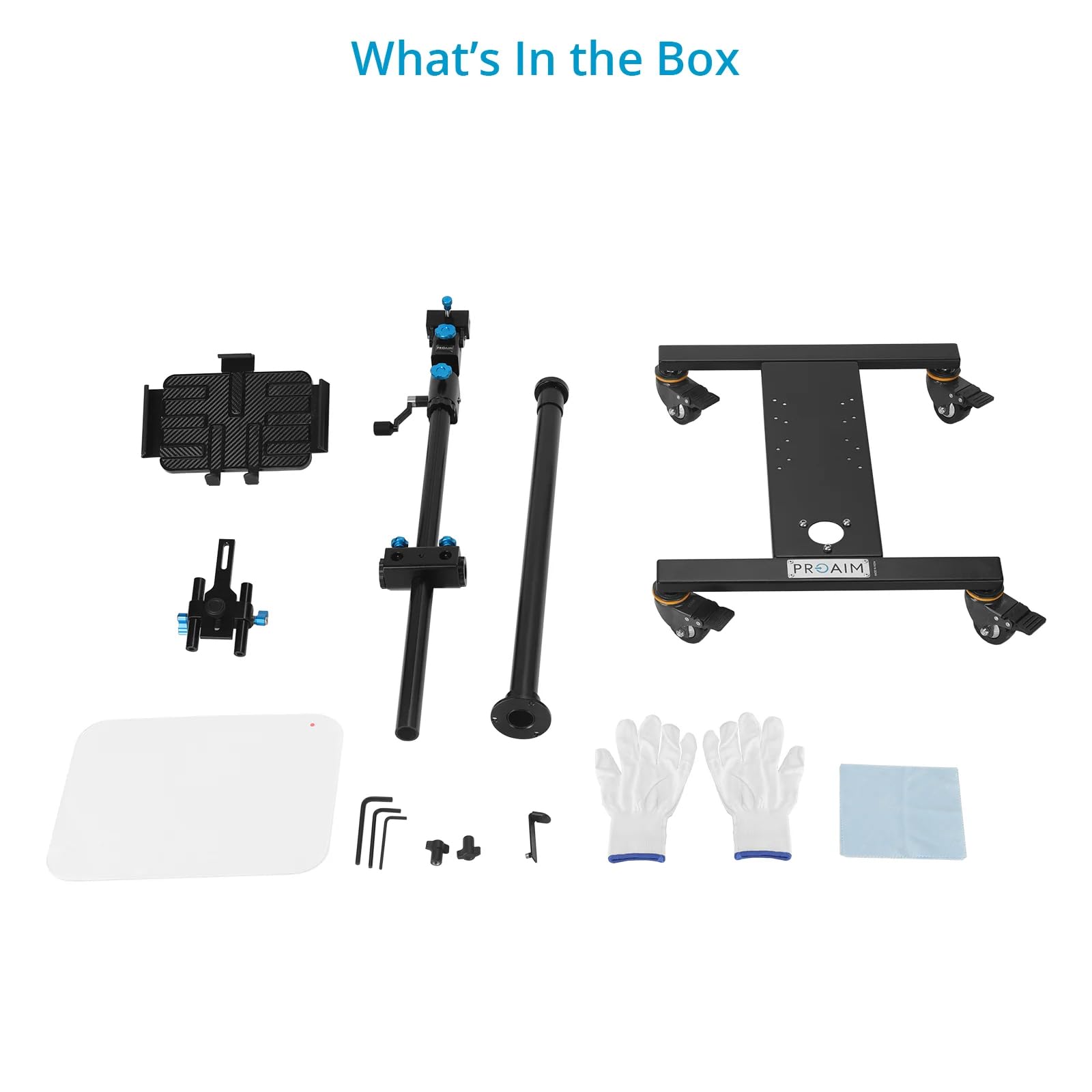 PROAIM Professional Teleprompter Kit with Telescopic Stand & 60/40 Beam Splitter Glass - Compatible with 17