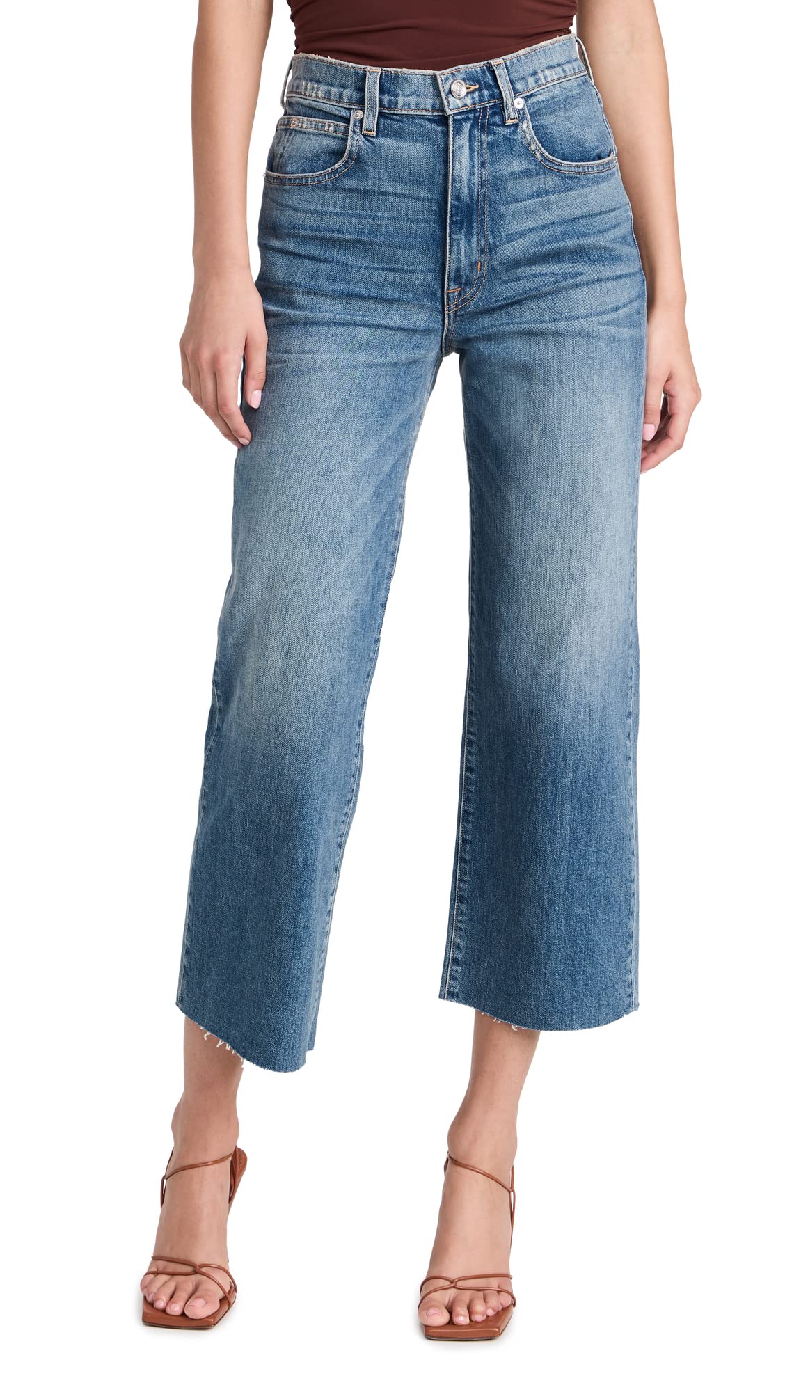Women's High Waisted Grace Crop Jeans - Stretchy Denim Pants for Casual & Streetwear Outfits | Perfect for Spring & Summer Fashion