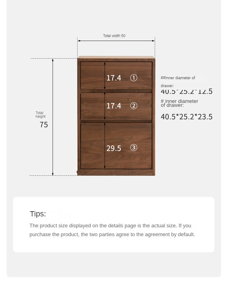 Solid Black Walnut Wood Bookshelf - Low Profile Wall Mounted or Floor Standing Cabinet for Living Room, Bedroom & Home Office Storage