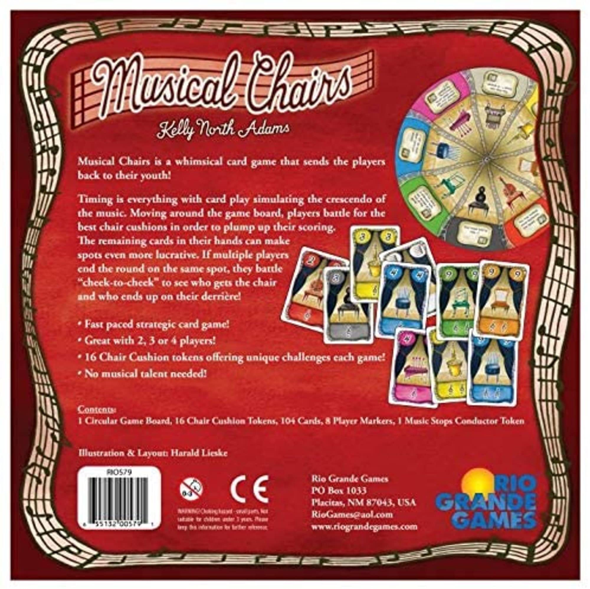Rio Grande Games Musical Chairs - Fun Family Board Game for Kids & Adults | Perfect for Parties, Game Nights & Classroom Activities