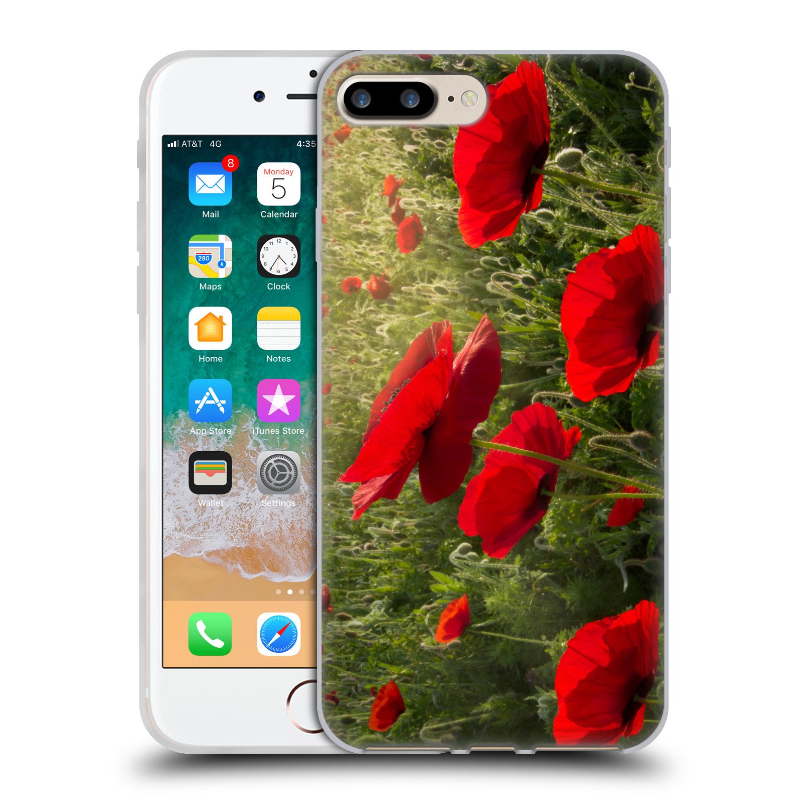 Officially Licensed Celebrate Life Floral Soft Gel Case for Apple iPhone 7 Plus/8 Plus - Durable Protective Phone Cover with Vibrant Floral Design - Perfect for Everyday Use, Gifts & Spring Fashion Accessories