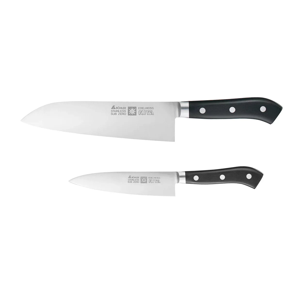 Premium Kiya Edelweiss Kamagata Vegetable Knife & Petty Knife Set - Japanese Stainless Steel Kitchen Knives for Chopping, Slicing & Peeling - Perfect for Home Chefs & Professional Cooking