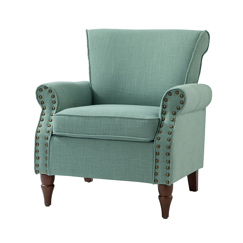 Hypanis Upholstered Armchair with Solid Wood Legs - Modern Living Room Accent Chair for Home, Office & Reading Nook - Comfortable Lounge Chair for Relaxing & Decor