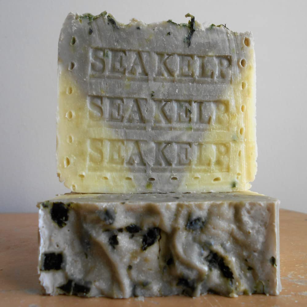 Organic Sea Kelp & Cocoa Butter Unscented Facial Soap - Gentle Cleansing for Dry & Sensitive Skin - Perfect for Daily Skincare Routine & Spa Treatments