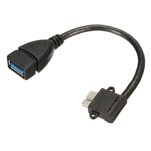 90 Degree Angled Micro USB 3.0 Male to USB 3.0 Female OTG Adapter Cable - High Speed Data Transfer for Smartphones, Tablets & Laptops - Perfect for Gaming, VR & Charging in Tight Spaces